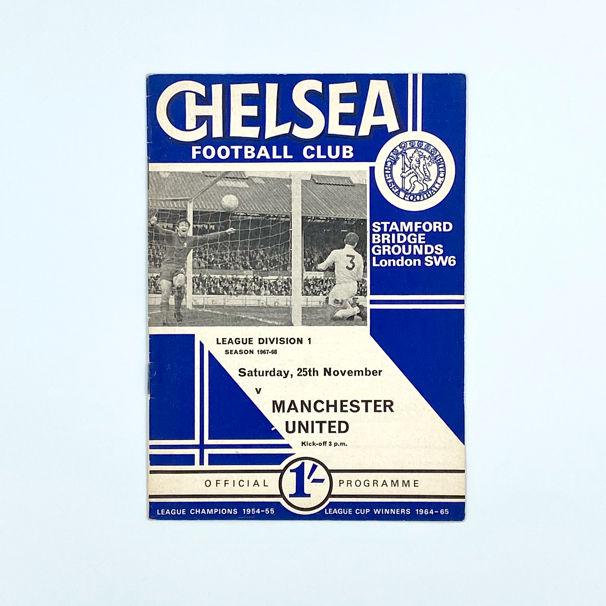 Chelsea vs Manchester United Programme (25 November, 1967)