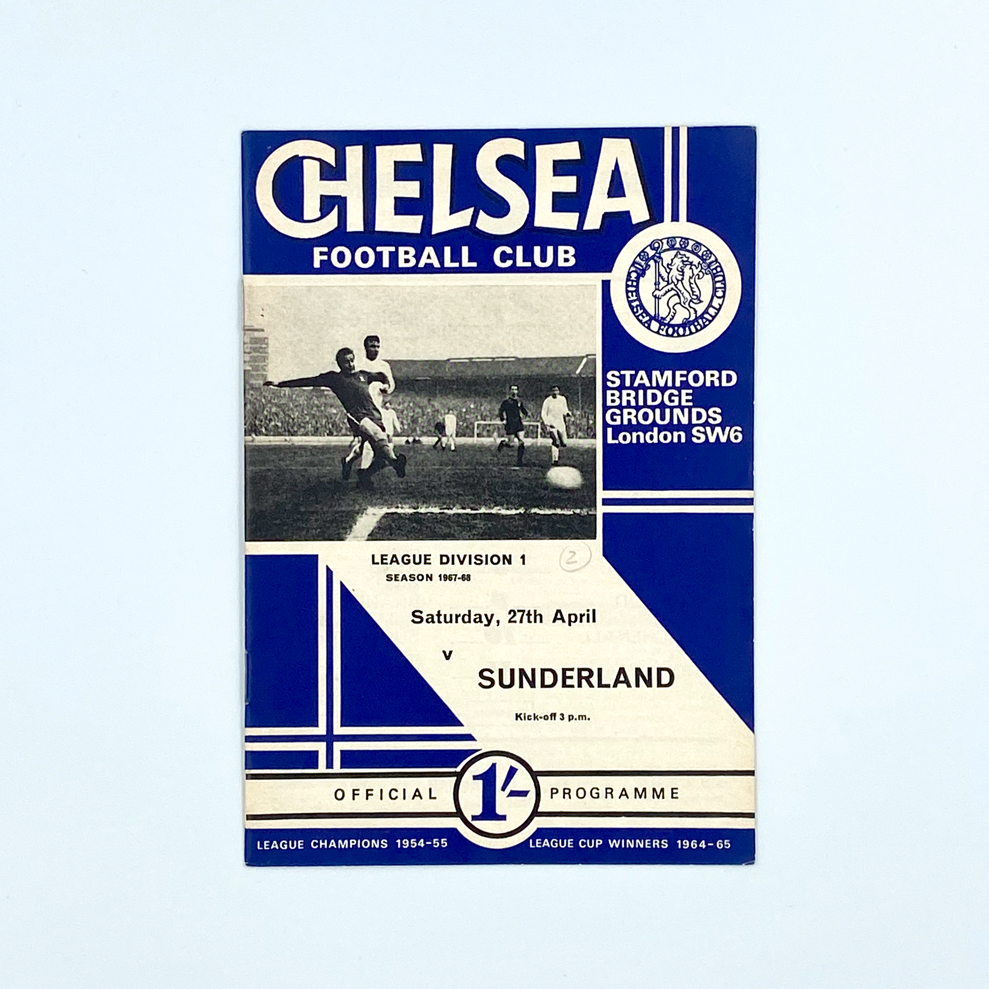 Chelsea vs Sunderland Programme (27 April, 1968)