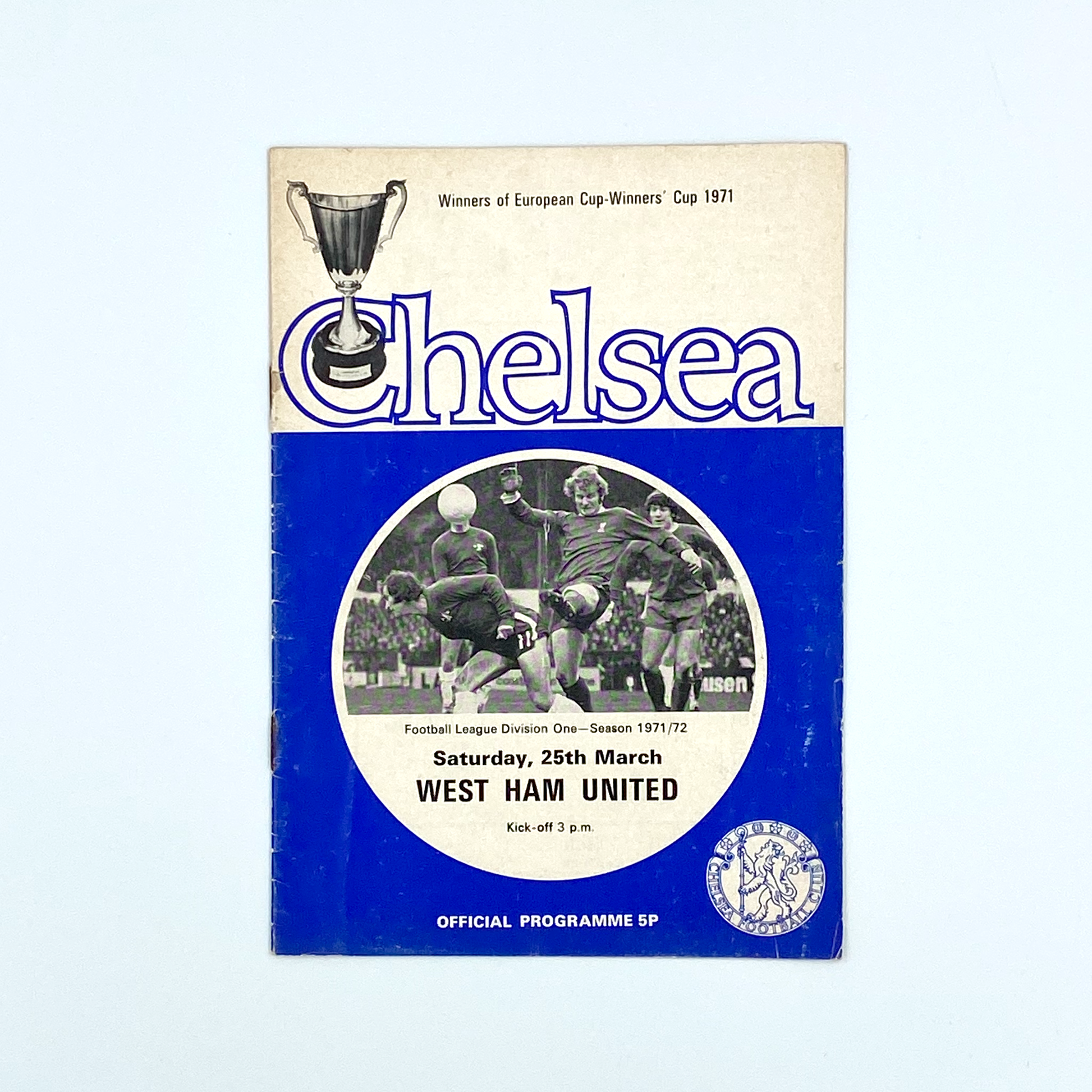 Chelsea vs West Ham United Programme (25 March, 1972)