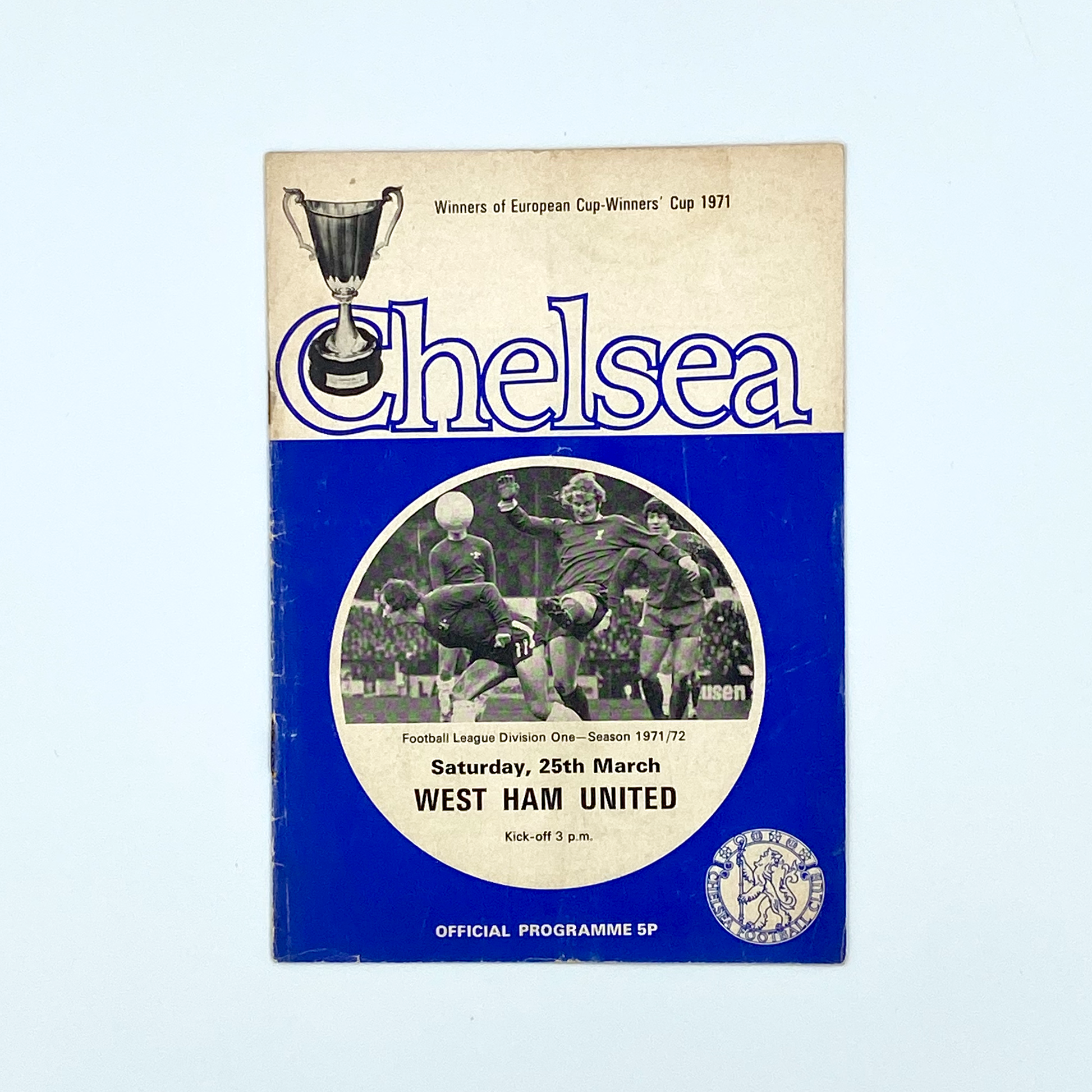 Chelsea vs West Ham United Programme (25 March, 1972)