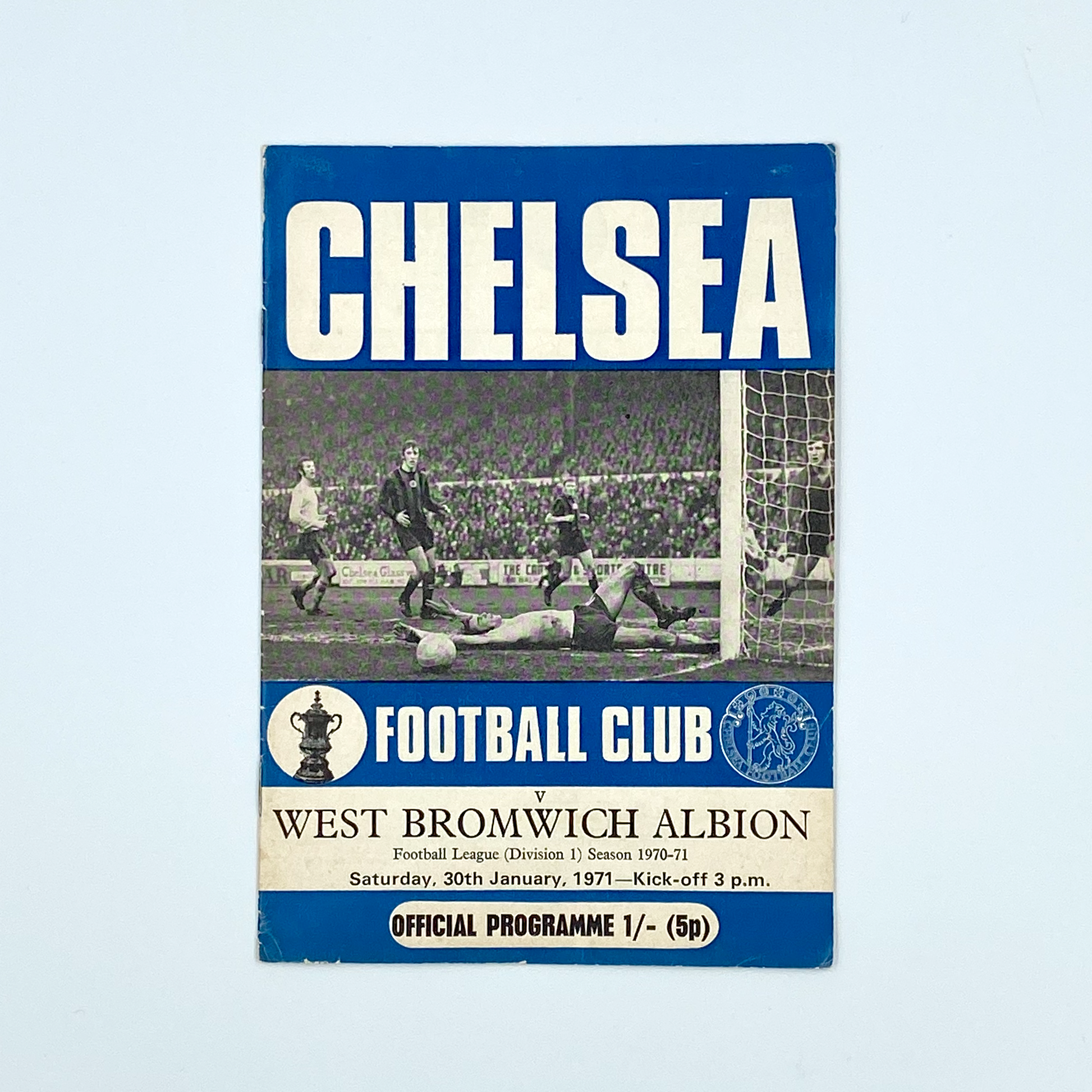 Chelsea vs West Bromwich Albion Programme (30 January, 1971)