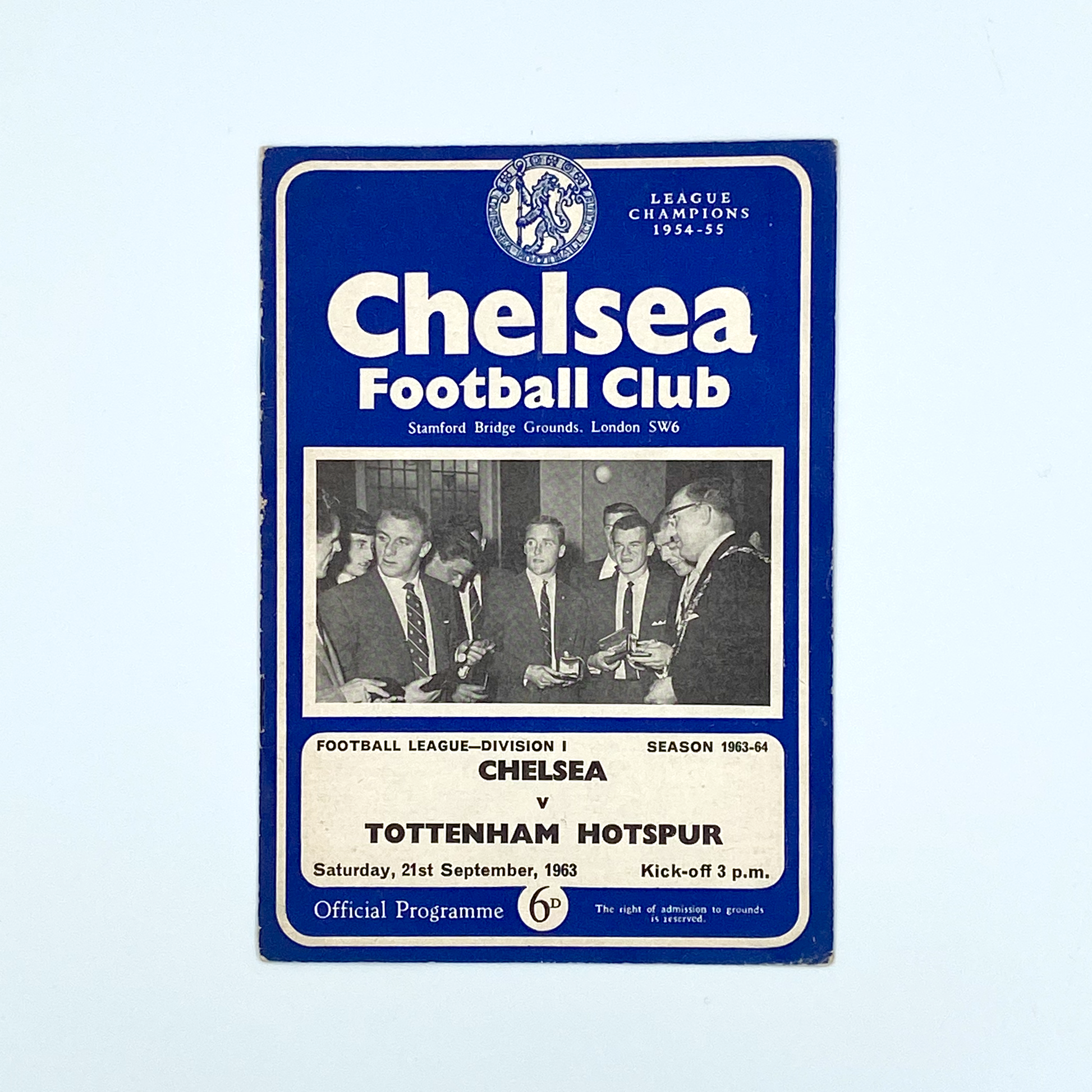 Chelsea vs Tottenham Hotspur Programme (21 September, 1963)