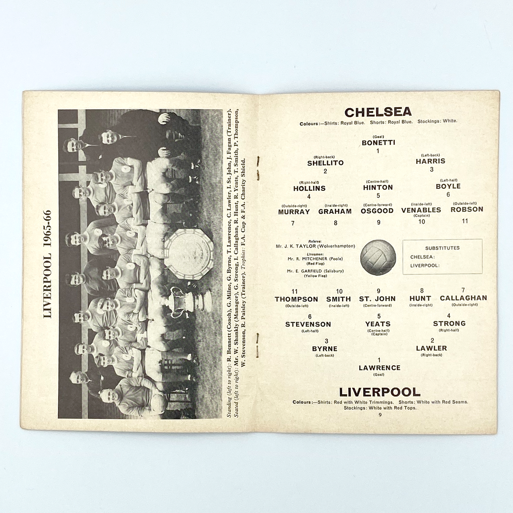 Chelsea vs Liverpool Programme (4 December, 1965)