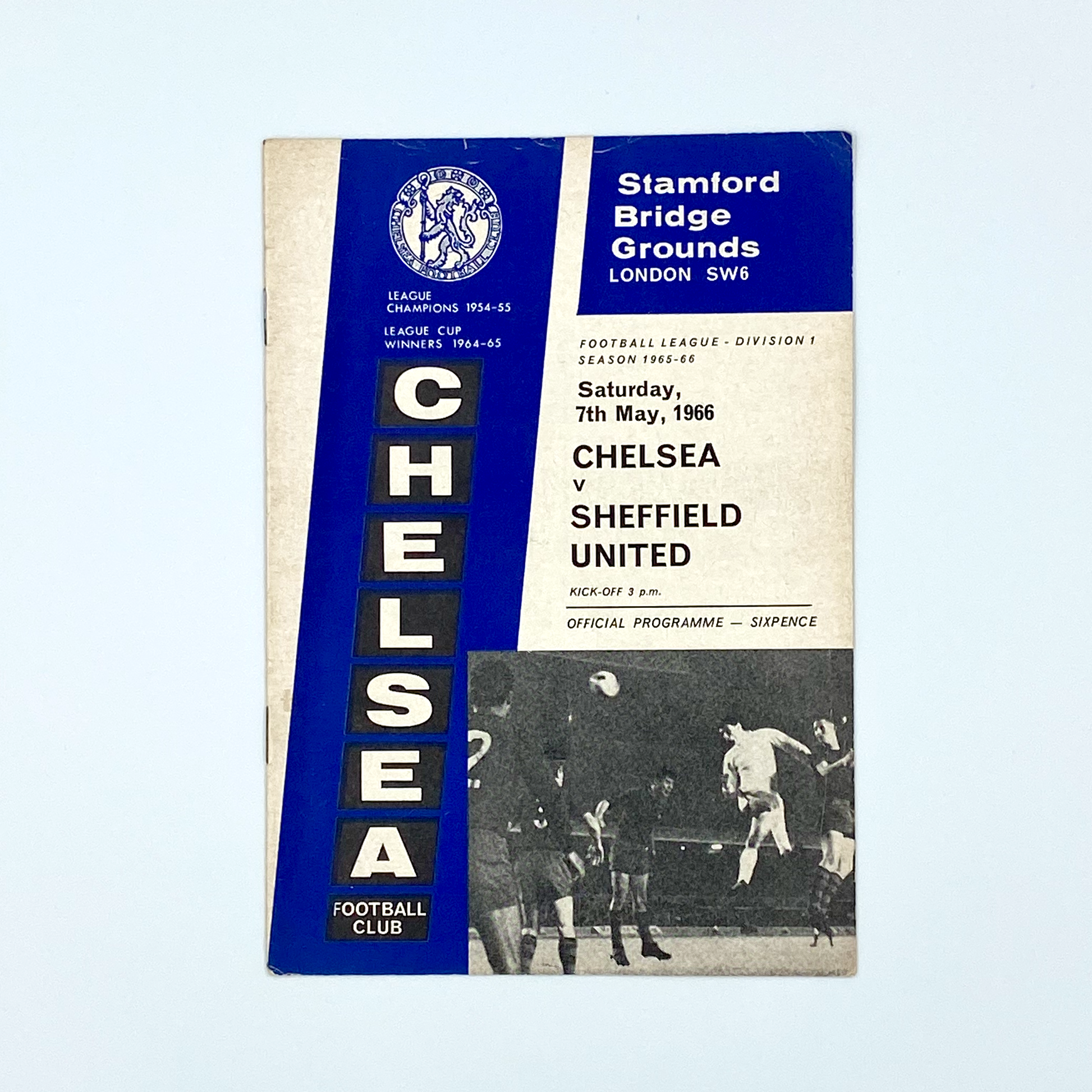 Chelsea vs Sheffield United Programme (7 May, 1966)