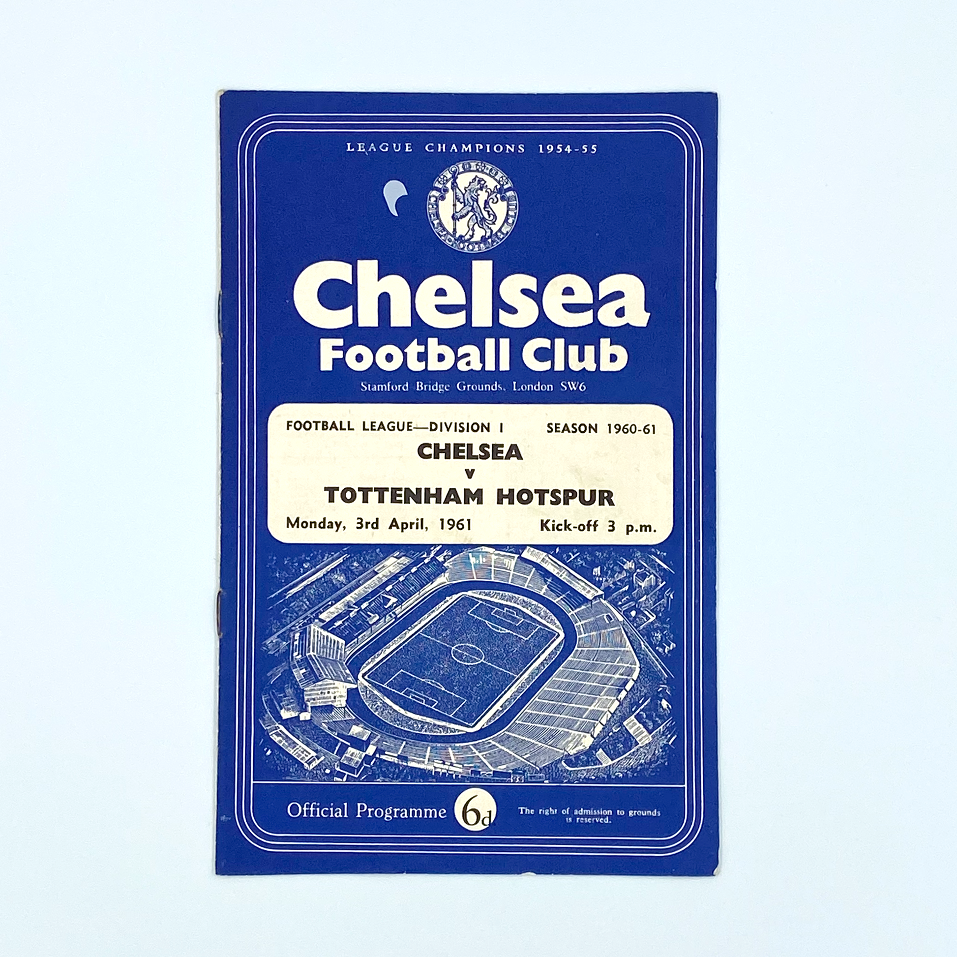Chelsea vs Tottenham Hotspur Programme (3 April, 1961)