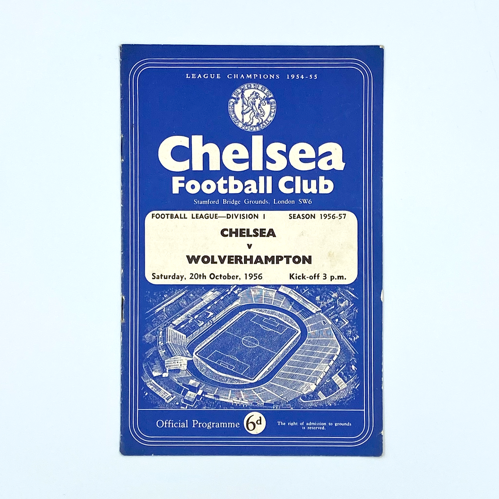 Chelsea vs Wolverhampton Wanderers Programme (20 October, 1956)
