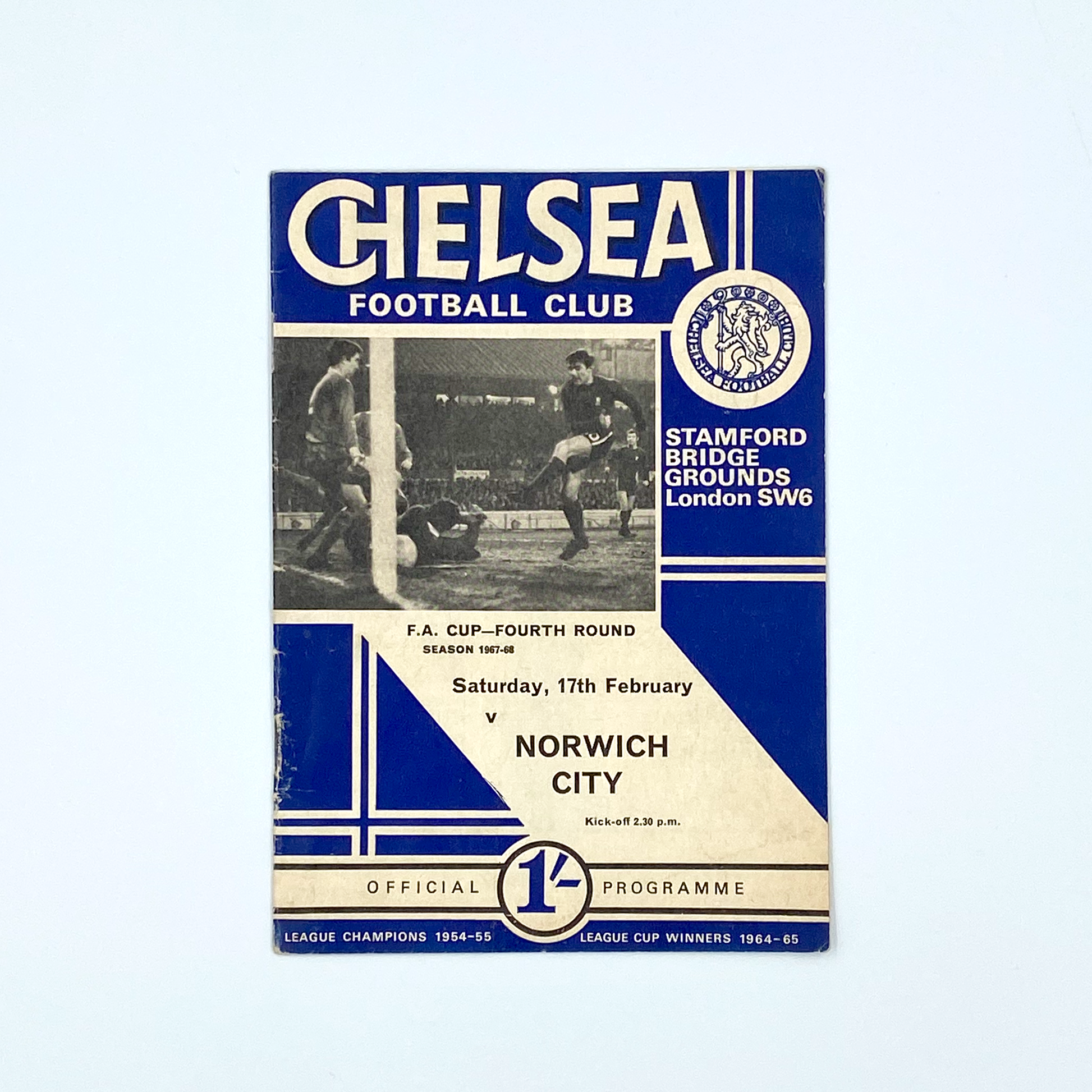 Chelsea vs Norwich City Programme (17 February, 1968)