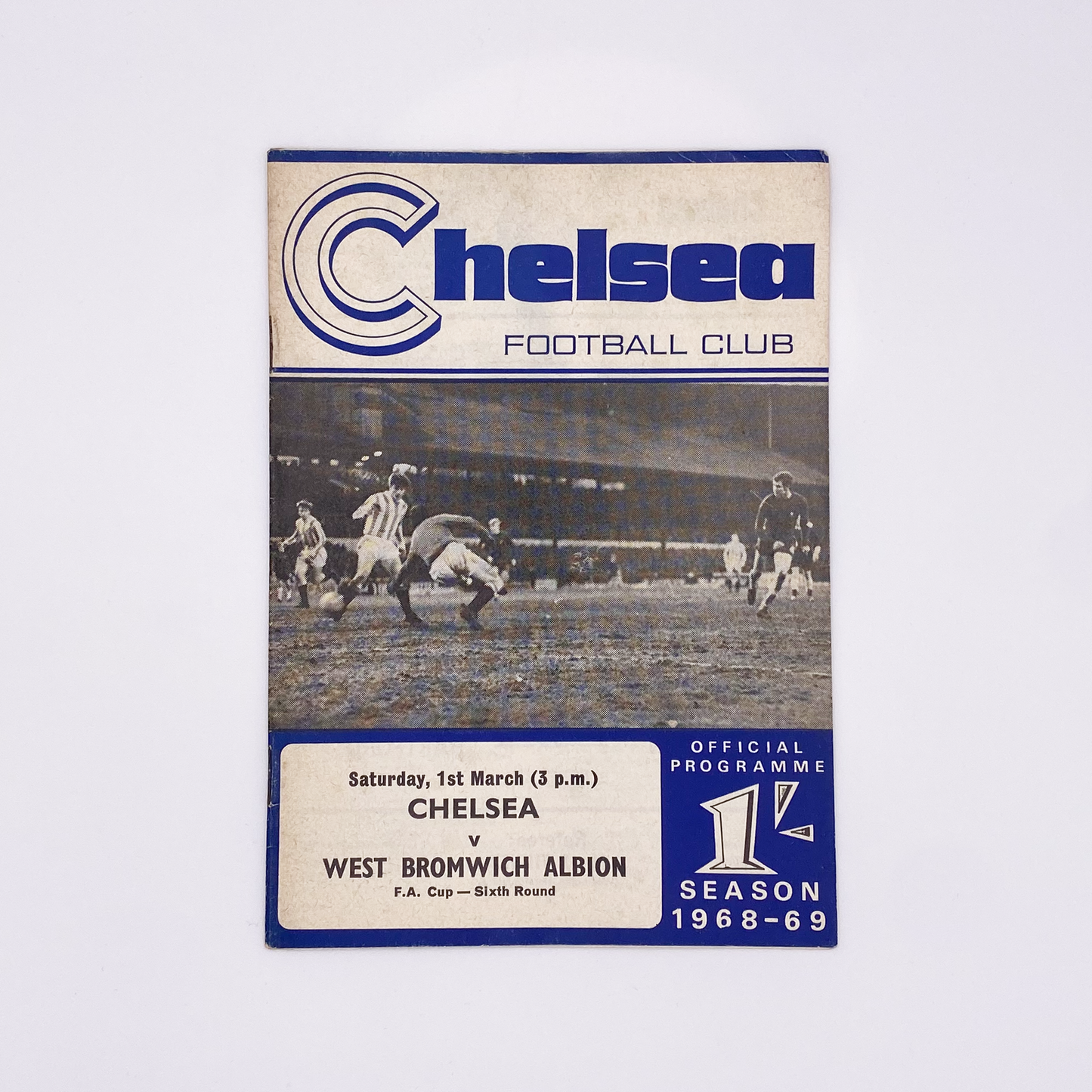 Chelsea vs West Bromwich Albion Programme (1 March, 1969)