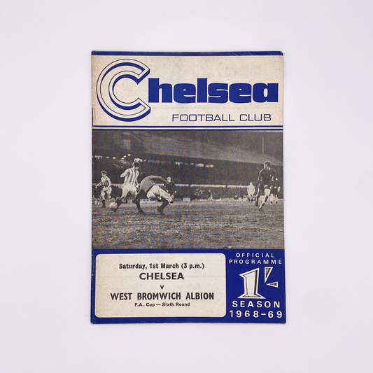 Chelsea vs West Bromwich Albion Programme (1 March, 1969)