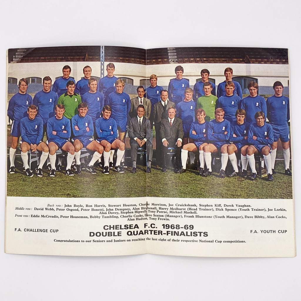 Chelsea vs West Bromwich Albion Programme (1 March, 1969)