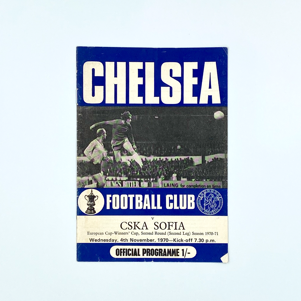 Chelsea vs CSKA Sofia Programme (4 November, 1970)