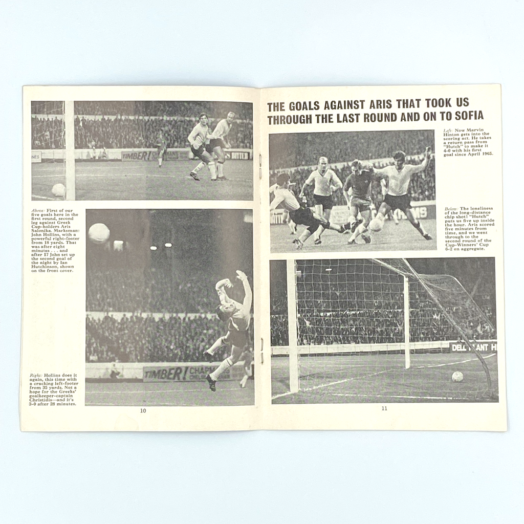 Chelsea vs CSKA Sofia Programme (4 November, 1970)