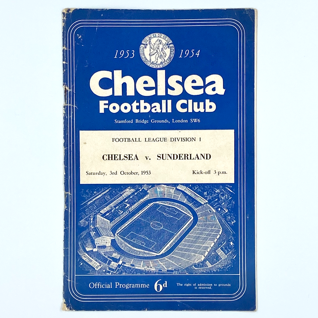 Chelsea vs Sunderland Programme (3 October 1953)