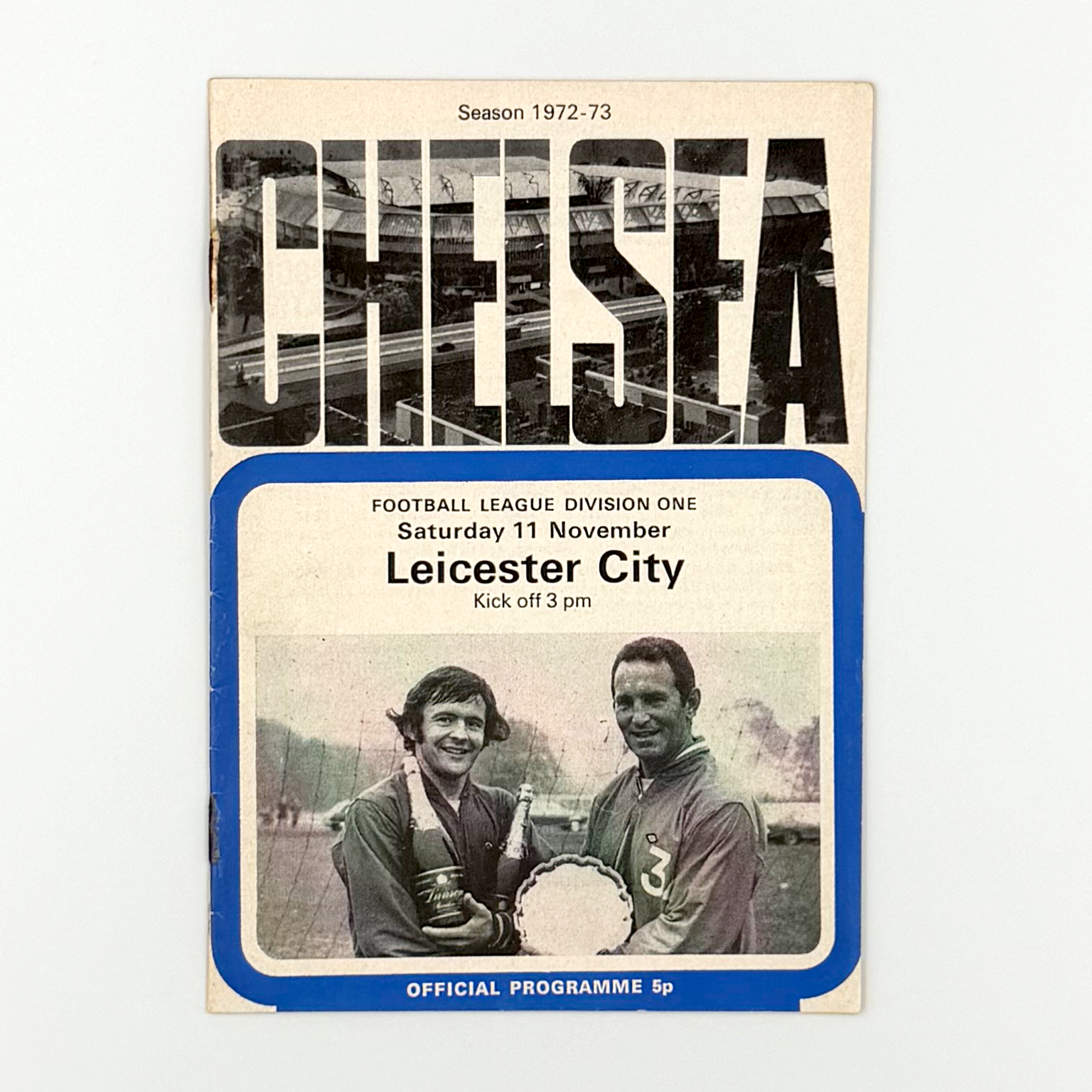 Chelsea vs Leicester City Programme (11 November, 1972)