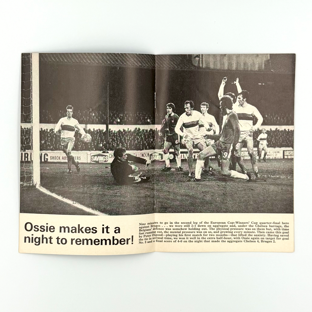Chelsea vs Manchester City Programme (14 April, 1971)