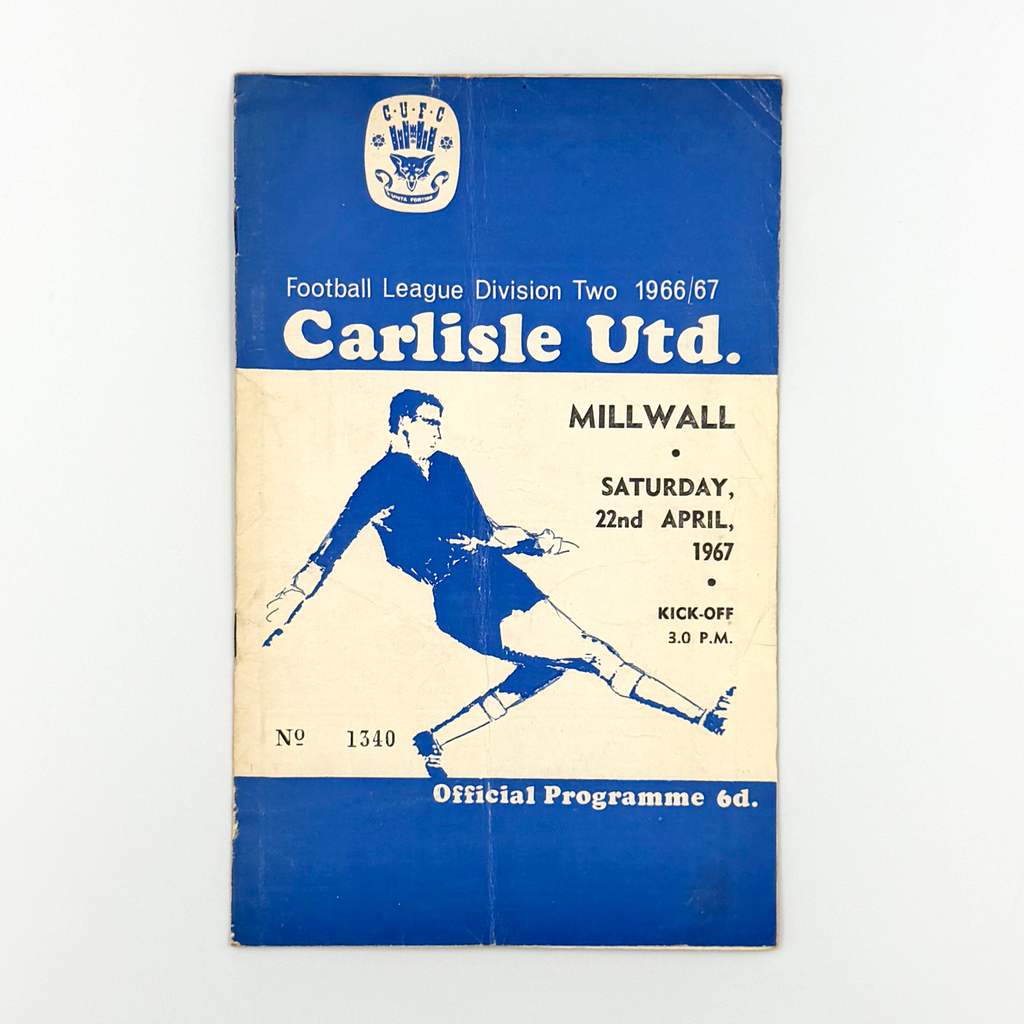 Carlisle United vs Millwall Programme (22 April, 1967)