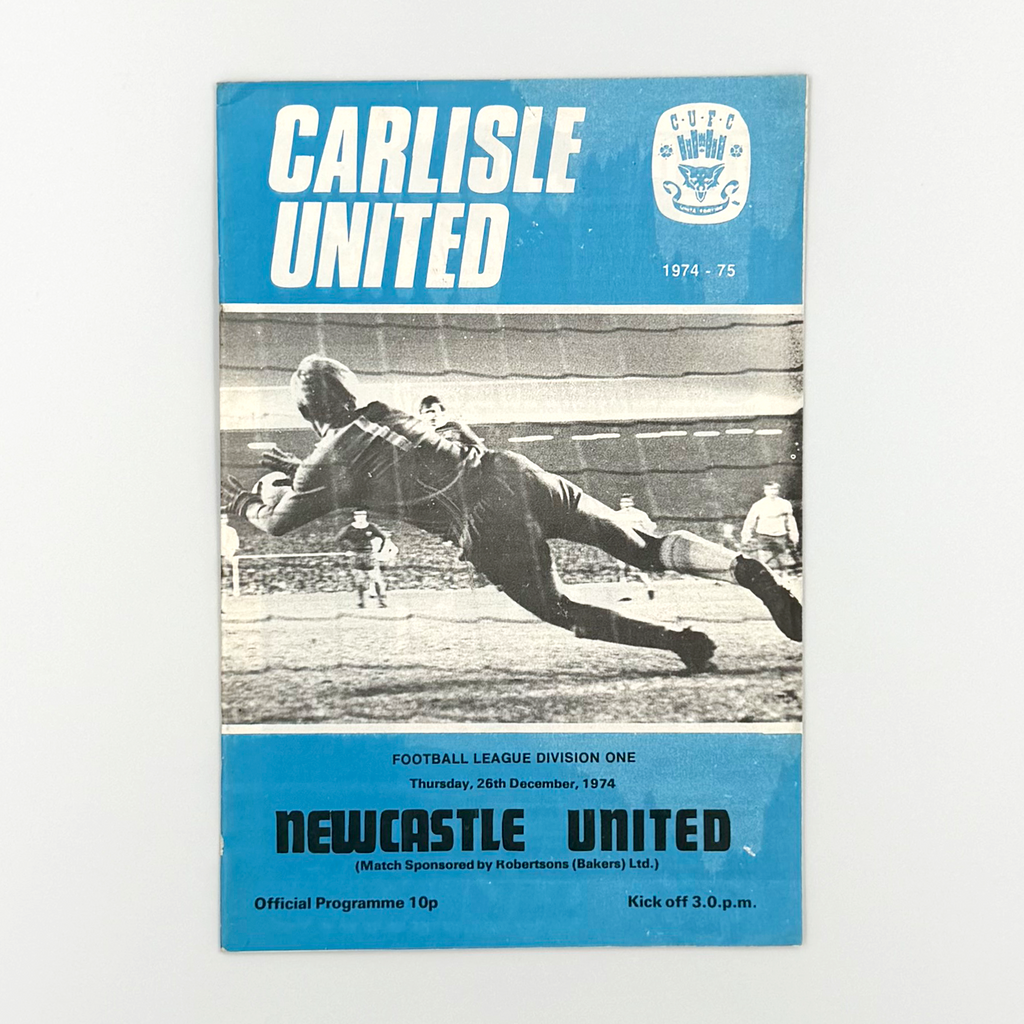Carlisle United vs Newcastle United Programme (26 December, 1974)