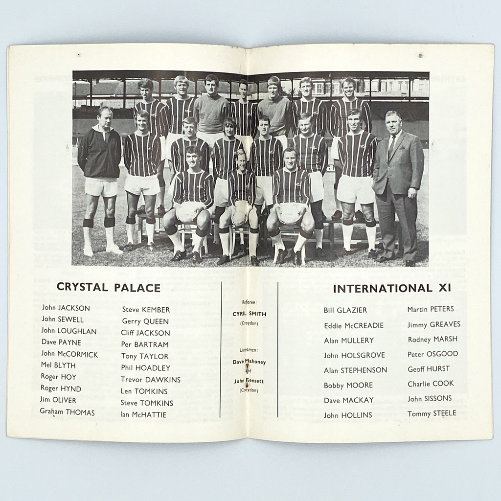 Arthur Rowe Testimonial Match Programme (26 November, 1969)