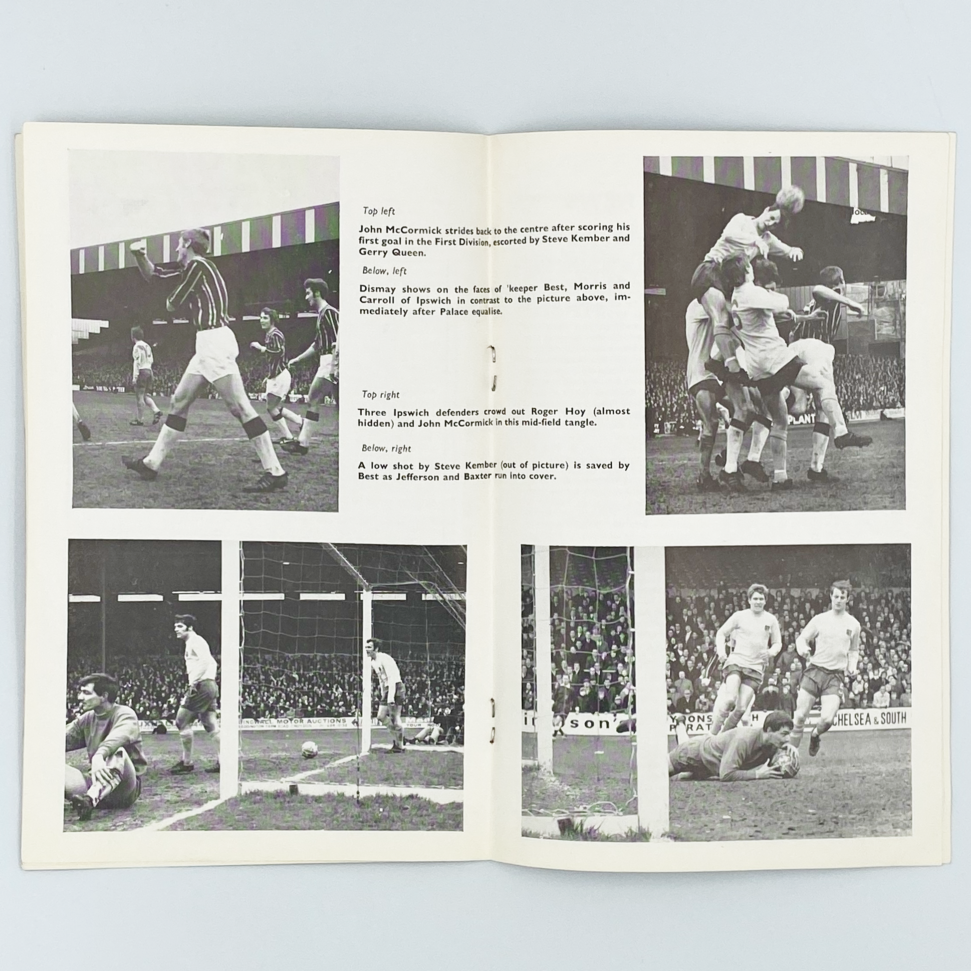 Crystal Palace vs Manchester City Programme (6 April 1970)