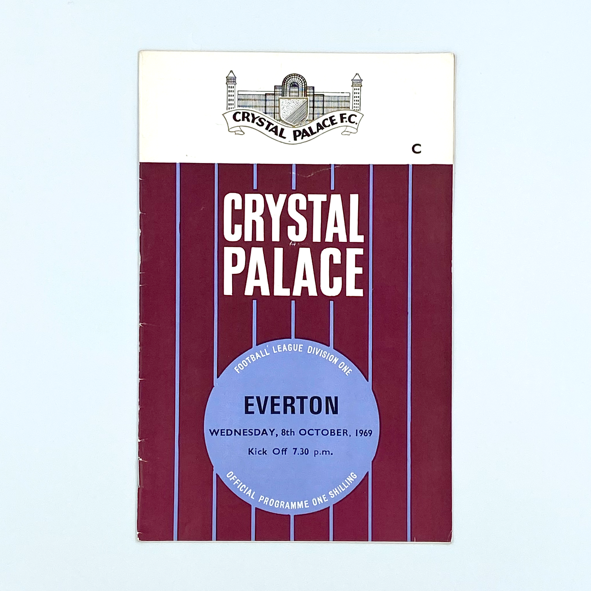 Crystal Palace vs Everton Programme (8 October, 1969)