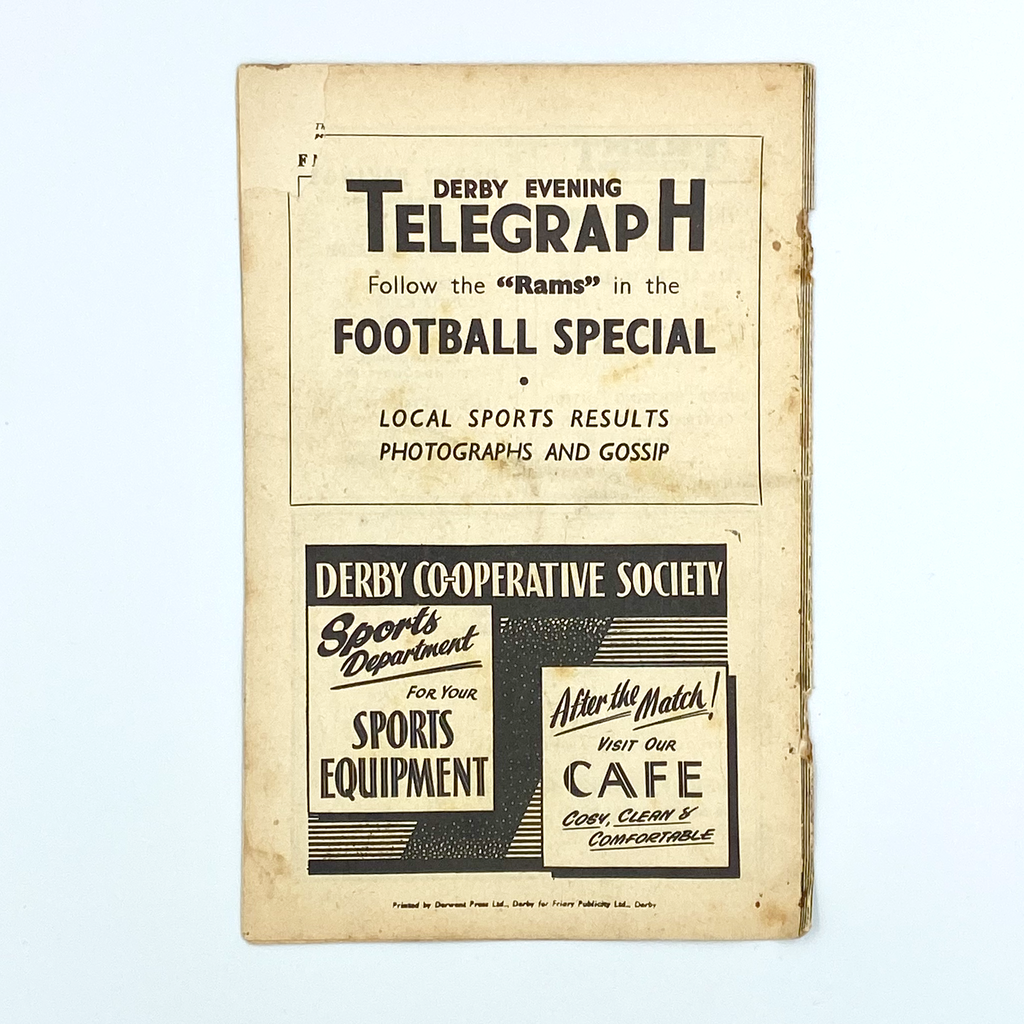 Derby County vs Hull City Programme (18 April, 1960)
