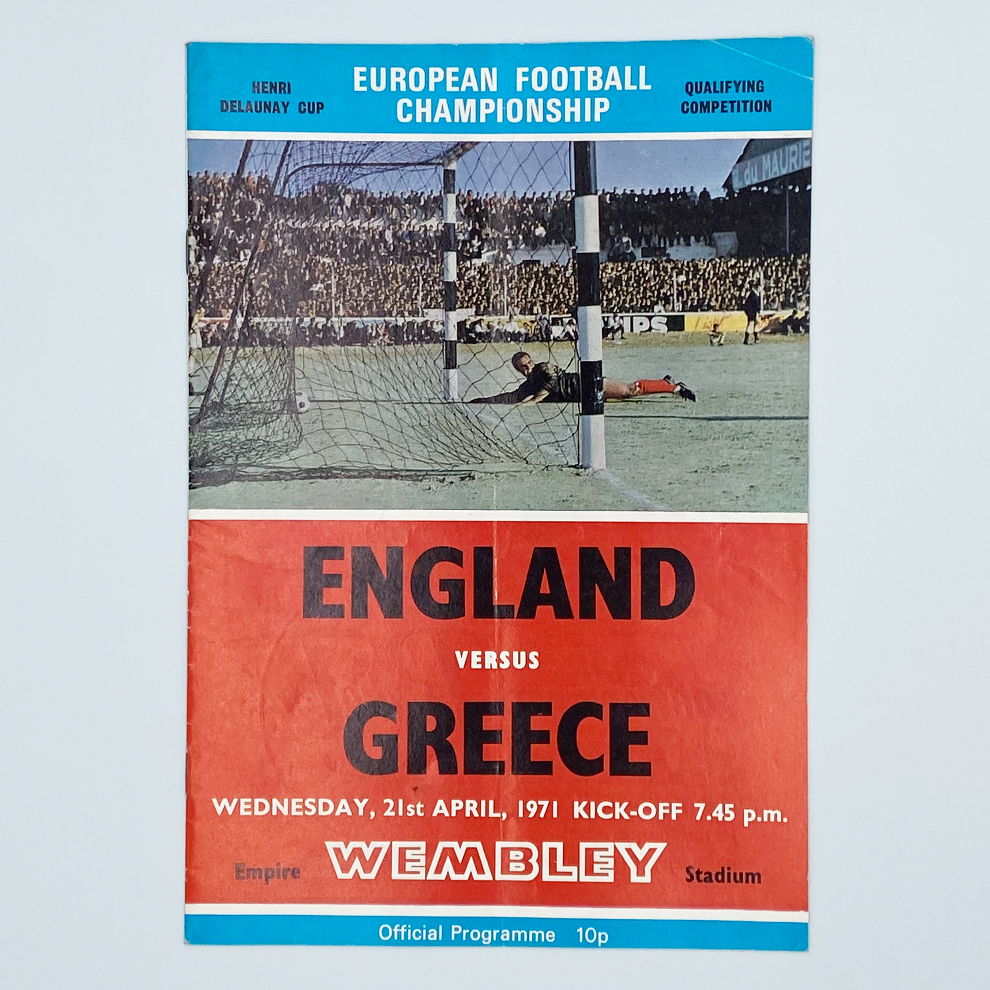 England vs Greece Programme (21 April, 1971)