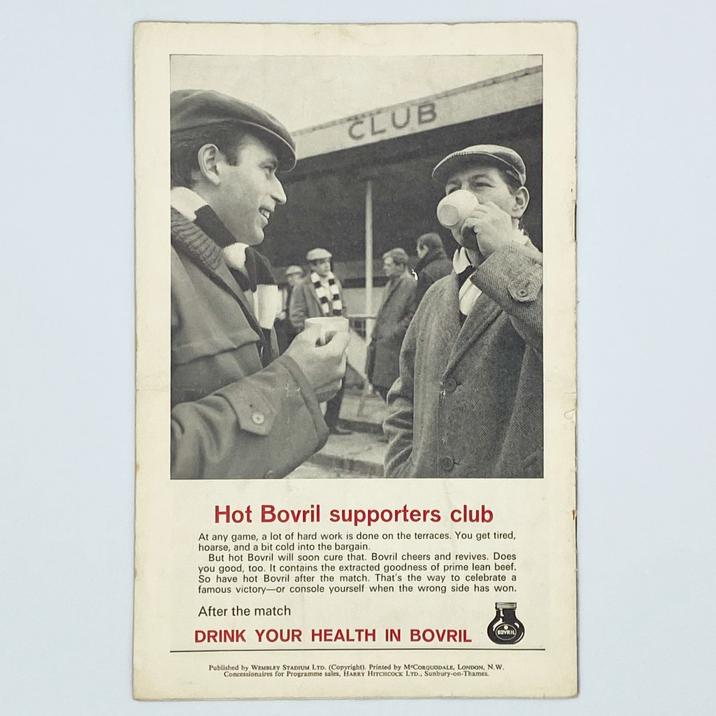 England vs Wales Programme (18 November, 1964)