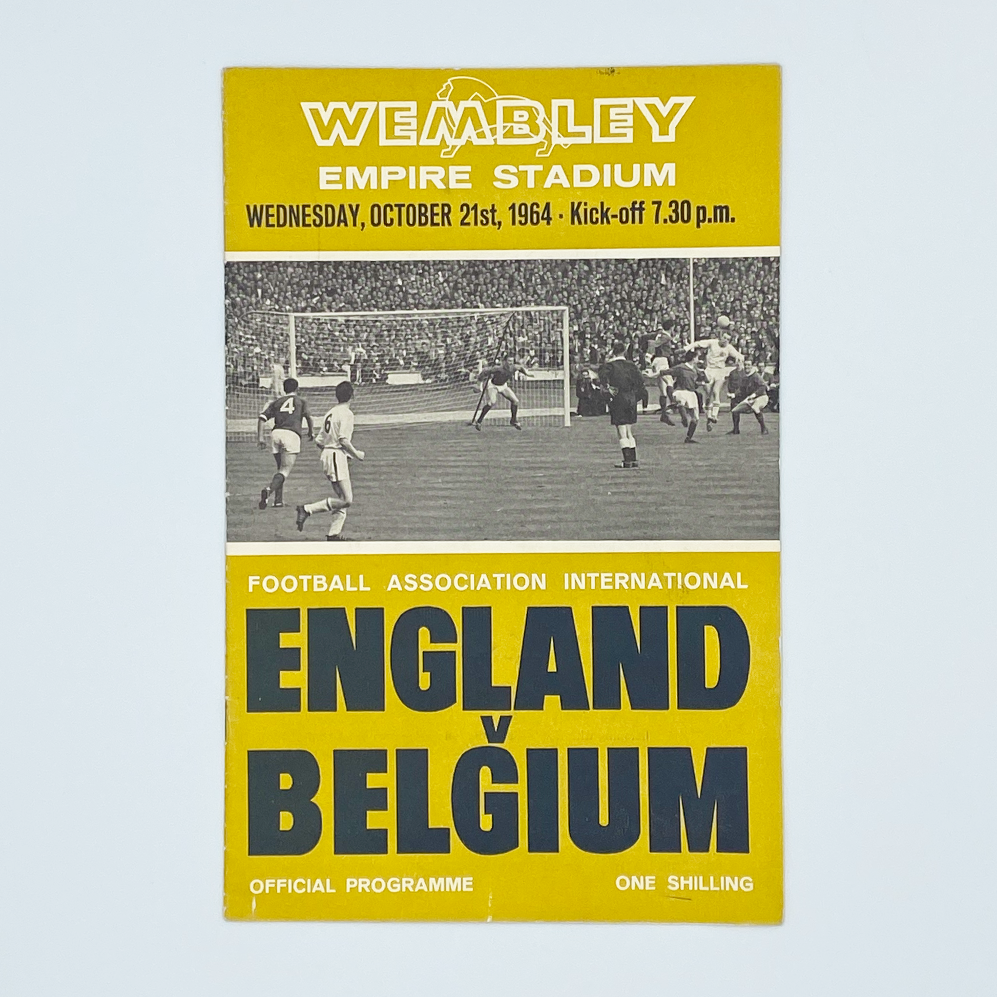 England vs Belgium Programme (21 October, 1964)