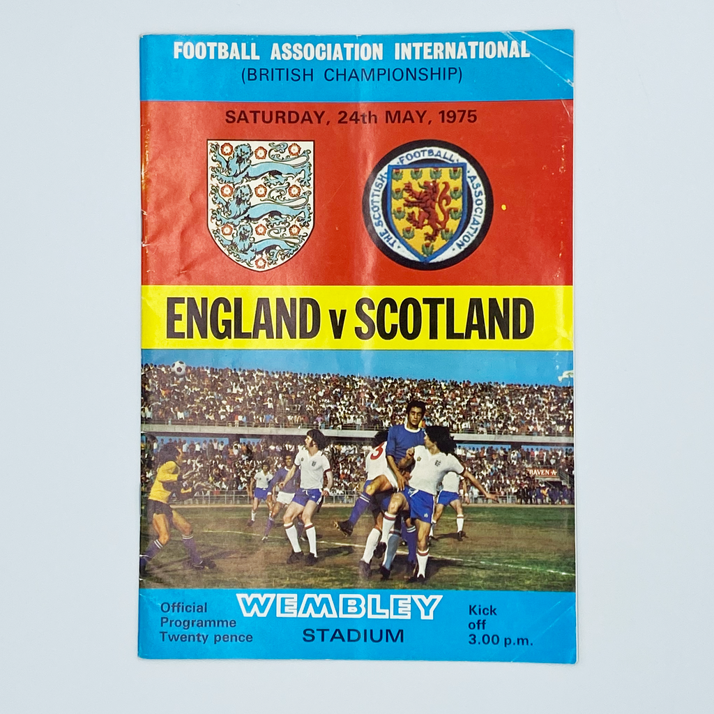 England vs Scotland Programme & Ticket (24 May, 1975)