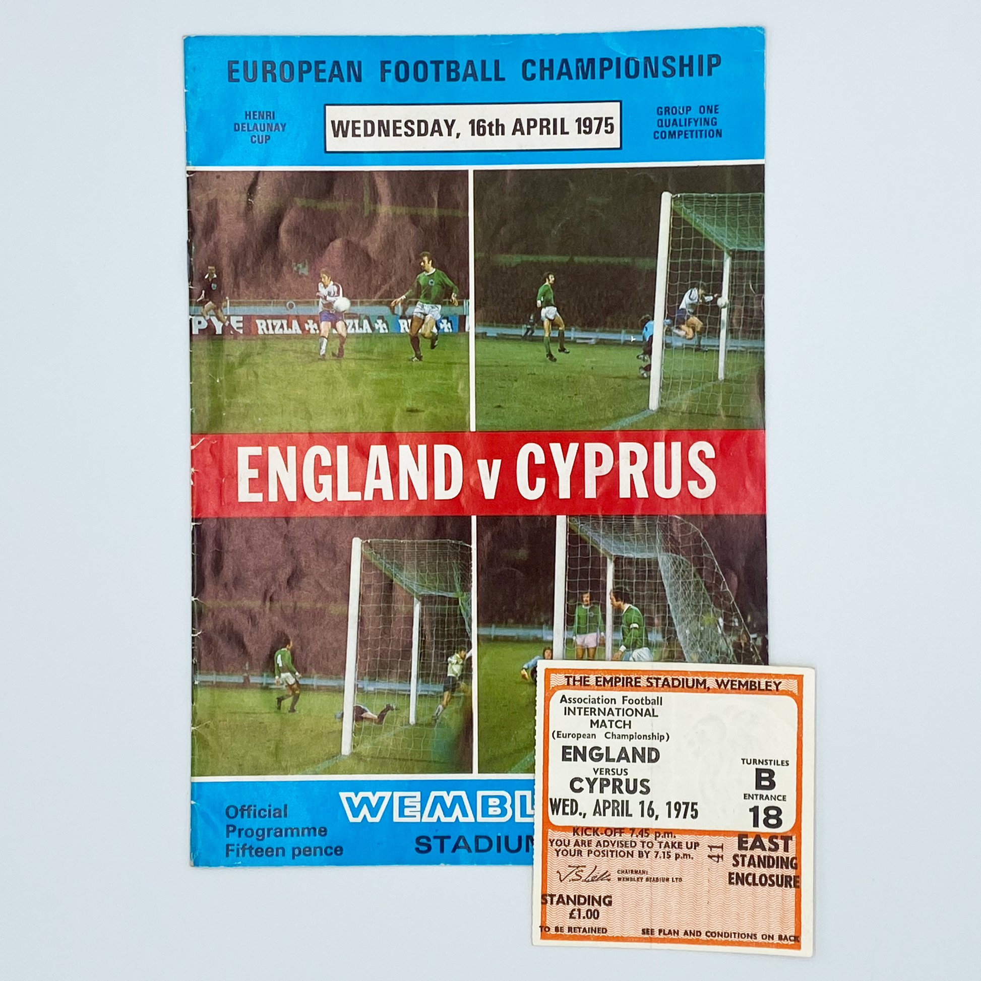 England vs Cyprus Programme (16 April, 1975)