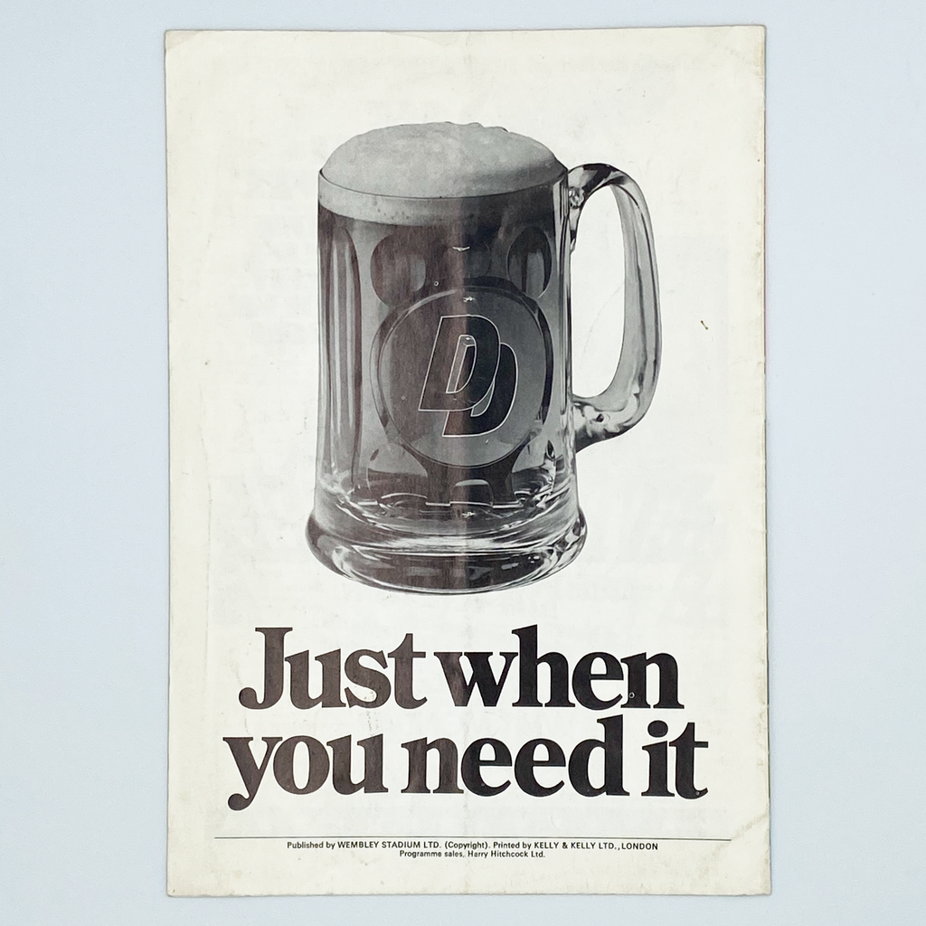 England vs Wales Programme & Ticket (21 May, 1975)