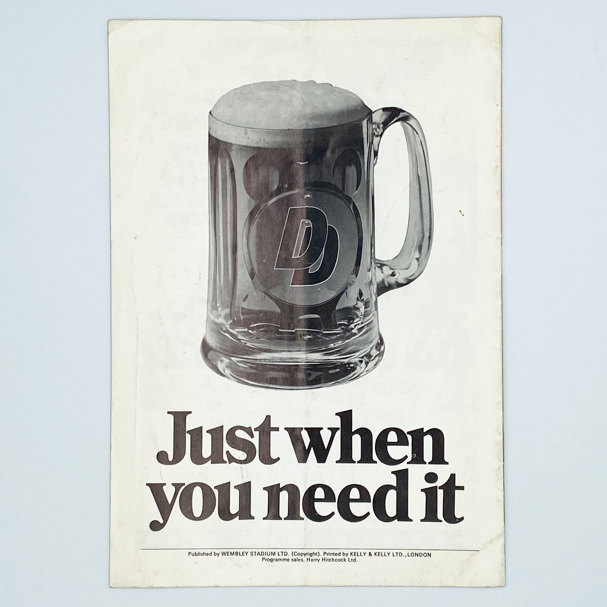 England vs Wales Programme & Ticket (21 May, 1975)