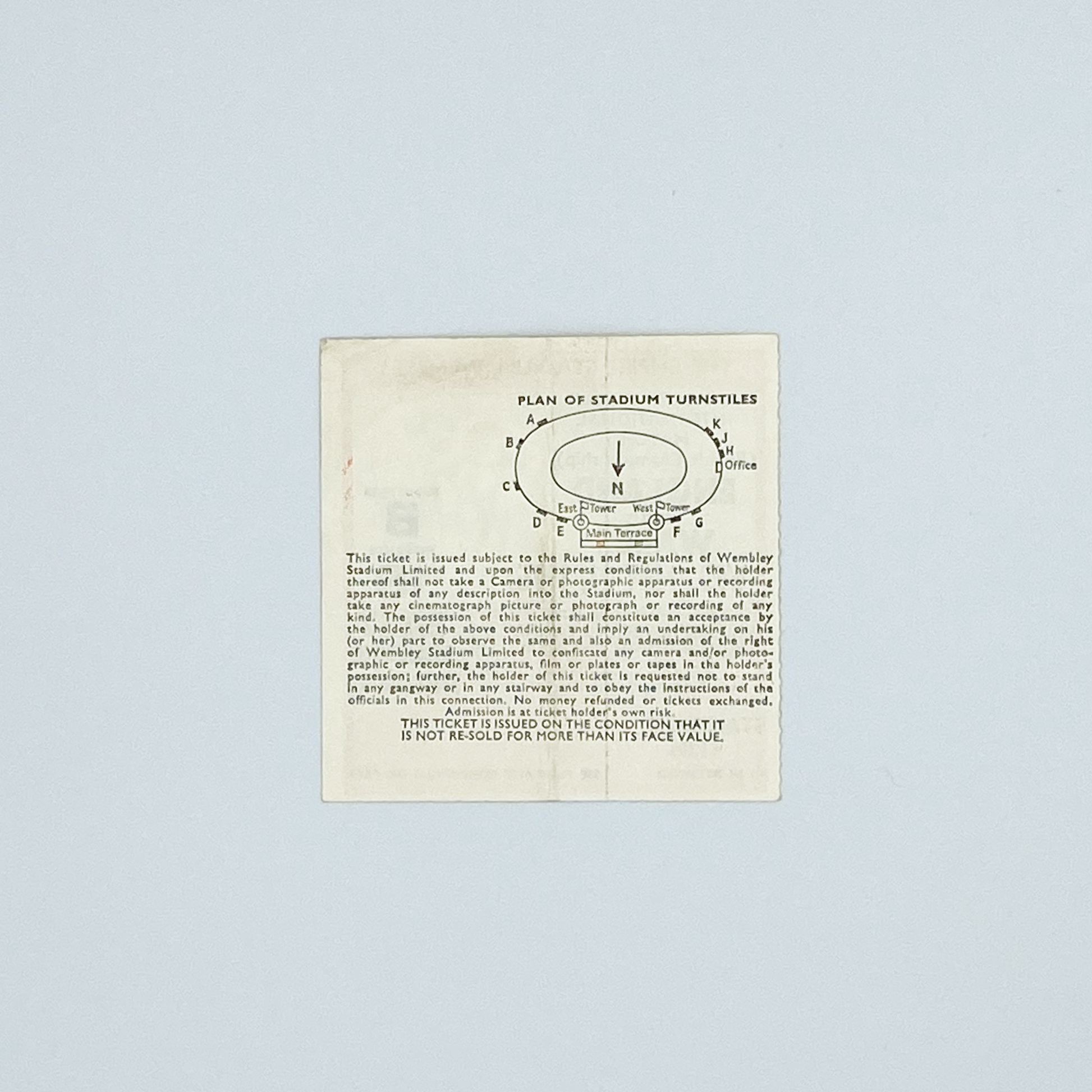 England vs Wales Programme & Ticket (21 May, 1975)