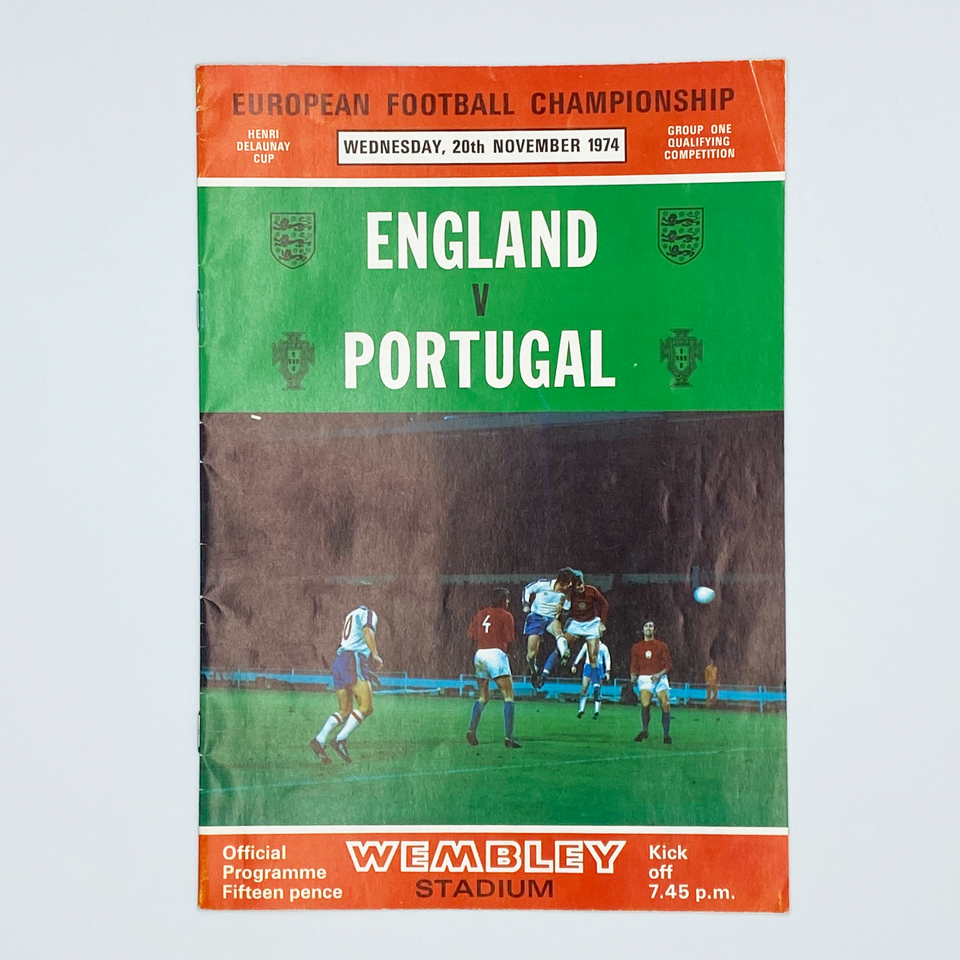 England vs Portugal Programme & Ticket (20 November, 1974)