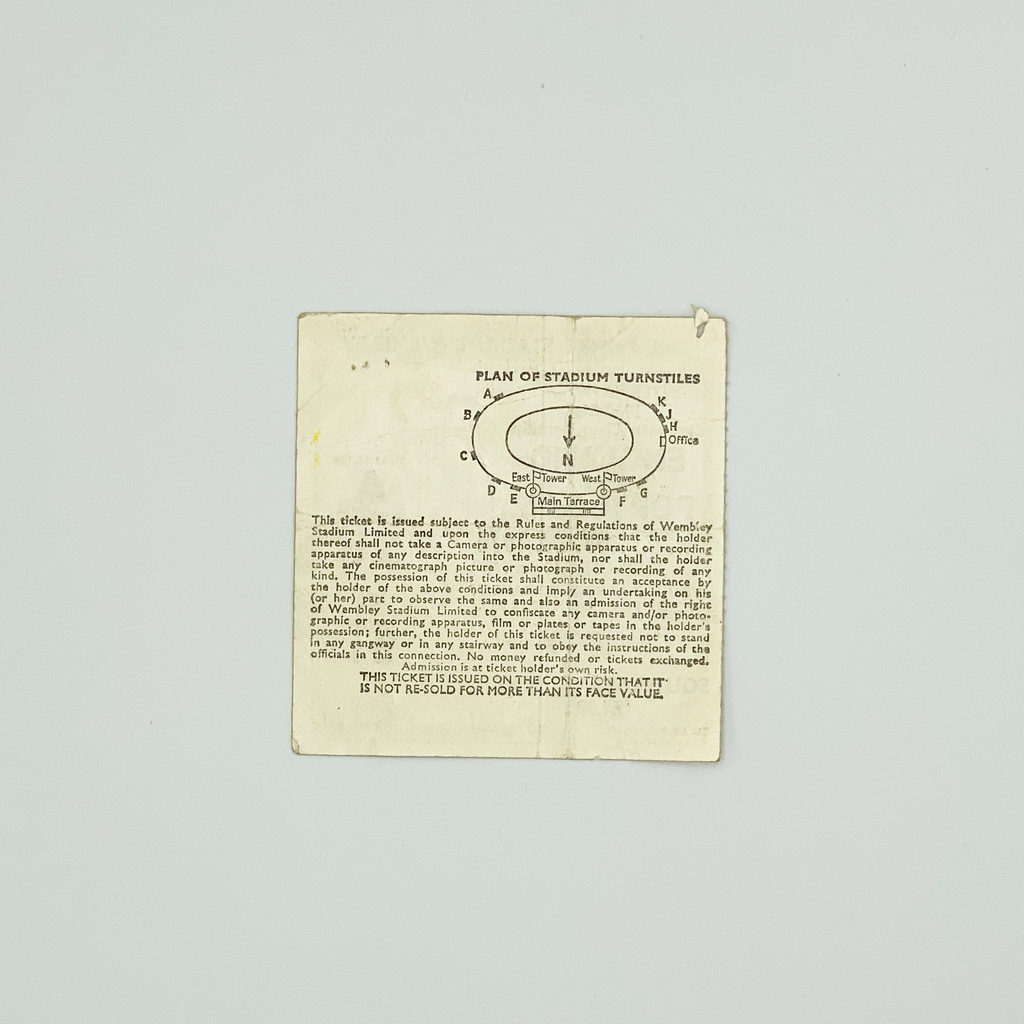 England vs Portugal Programme & Ticket (20 November, 1974)