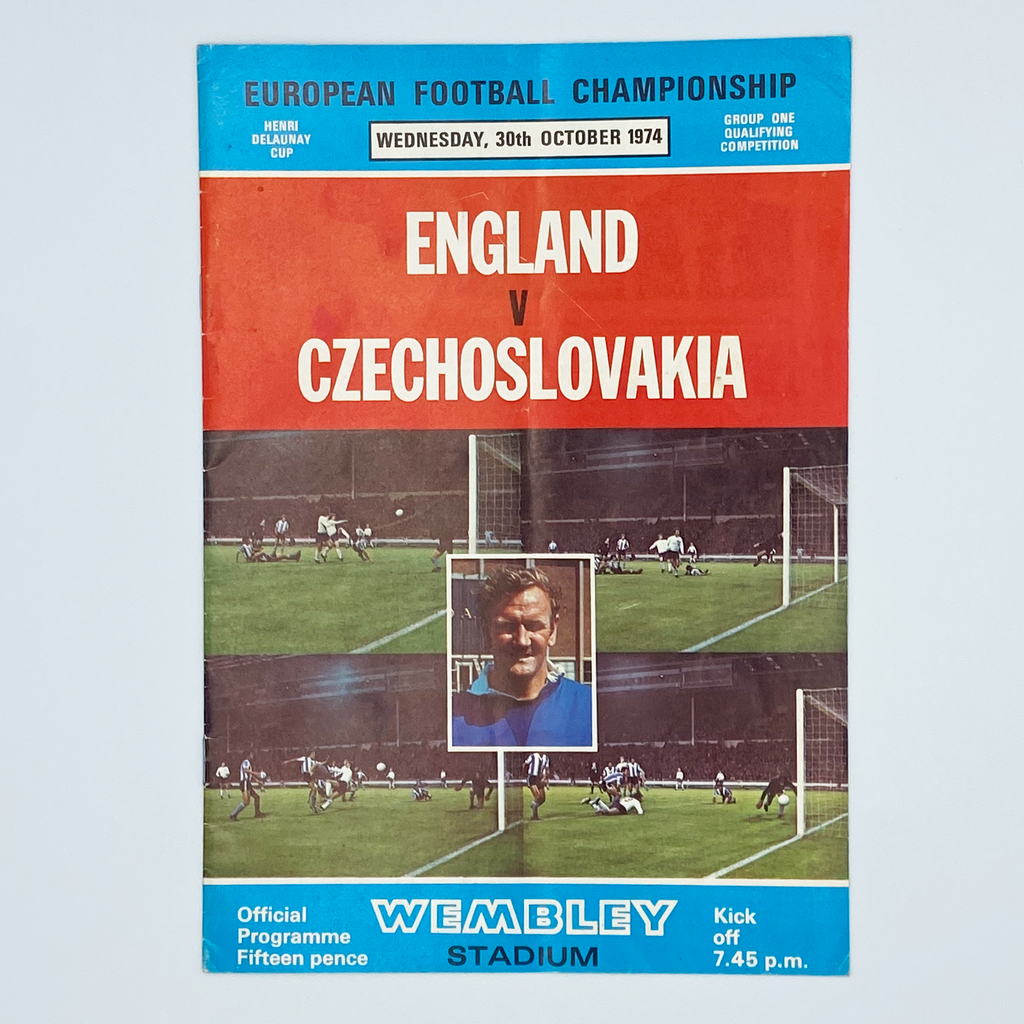 England vs Czechoslovakia Programme & Ticket (30 October, 1974)