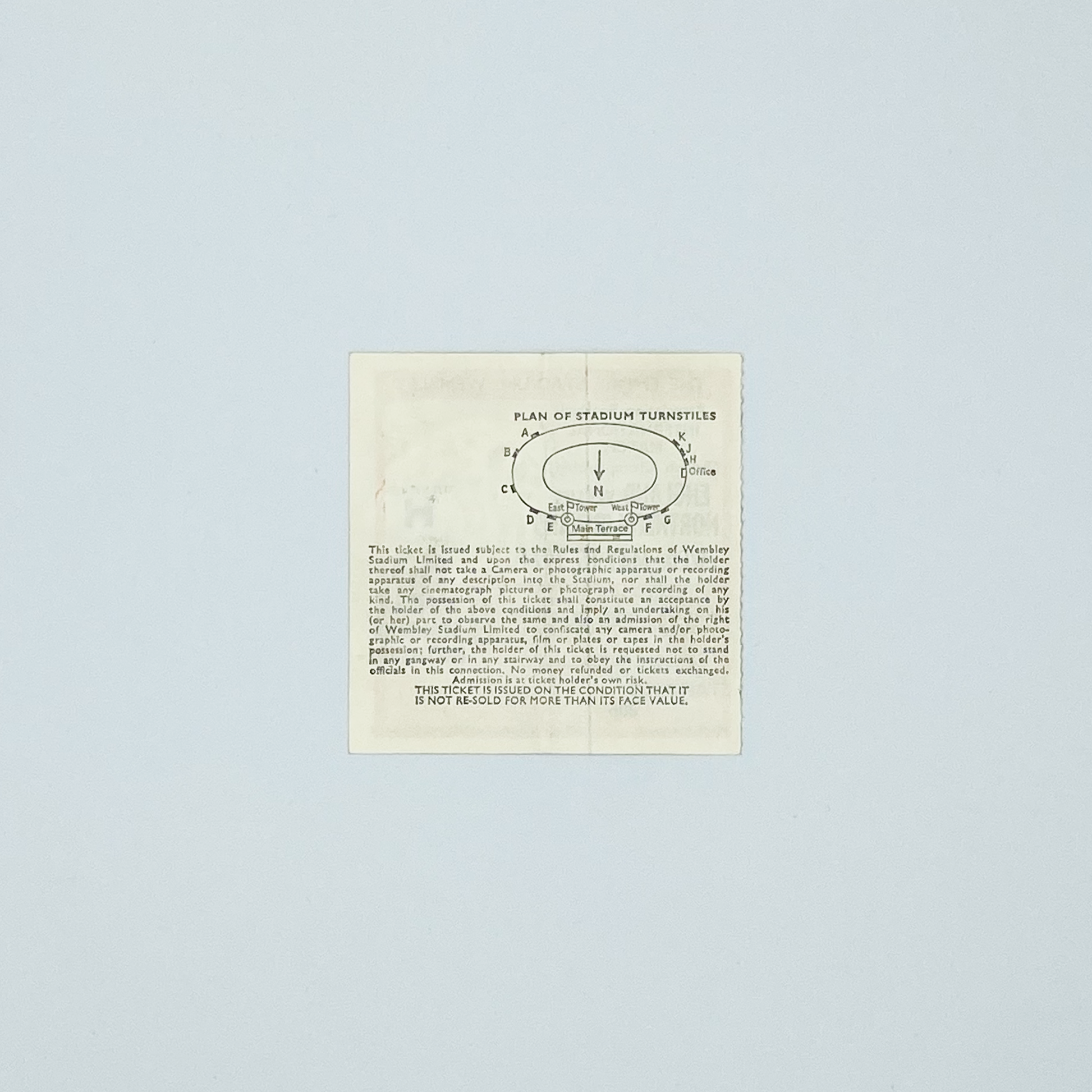 England vs Northern Ireland Programme & Ticket (15 May, 1974)