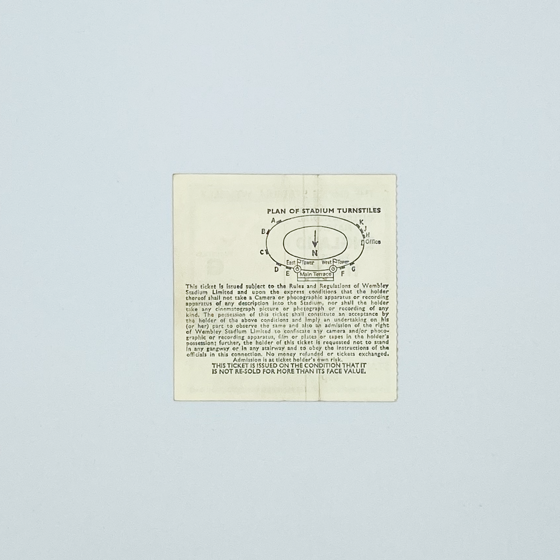 England vs Italy Programme & Ticket (14 November, 1973)