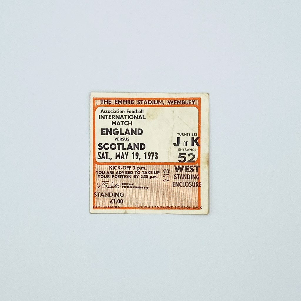 England vs Scotland Programme & Ticket (19 May, 1973)