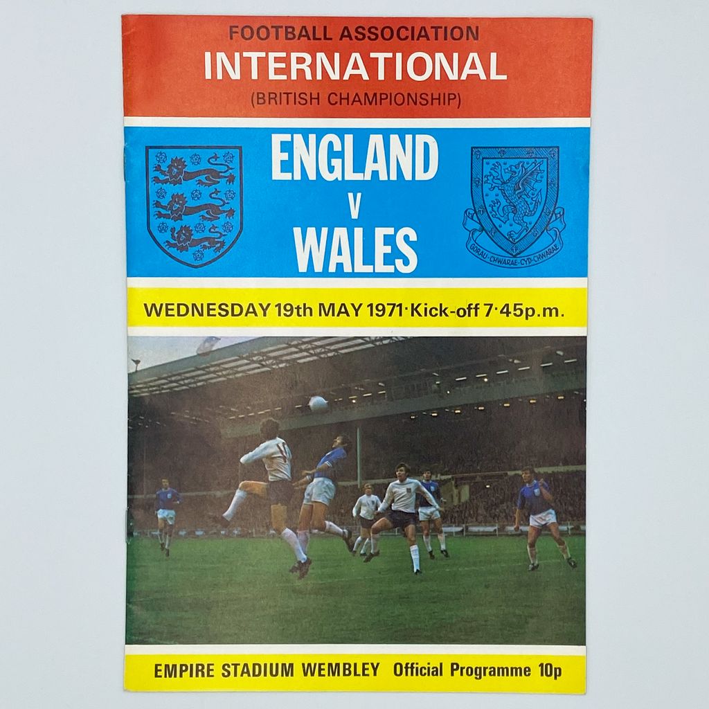 England vs Wales Programme & Ticket (19 May, 1971)