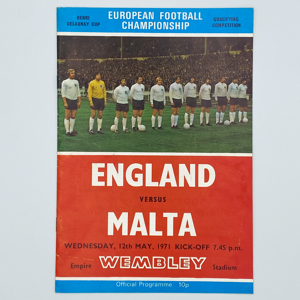 England vs Malta Programme (12 May, 1971)