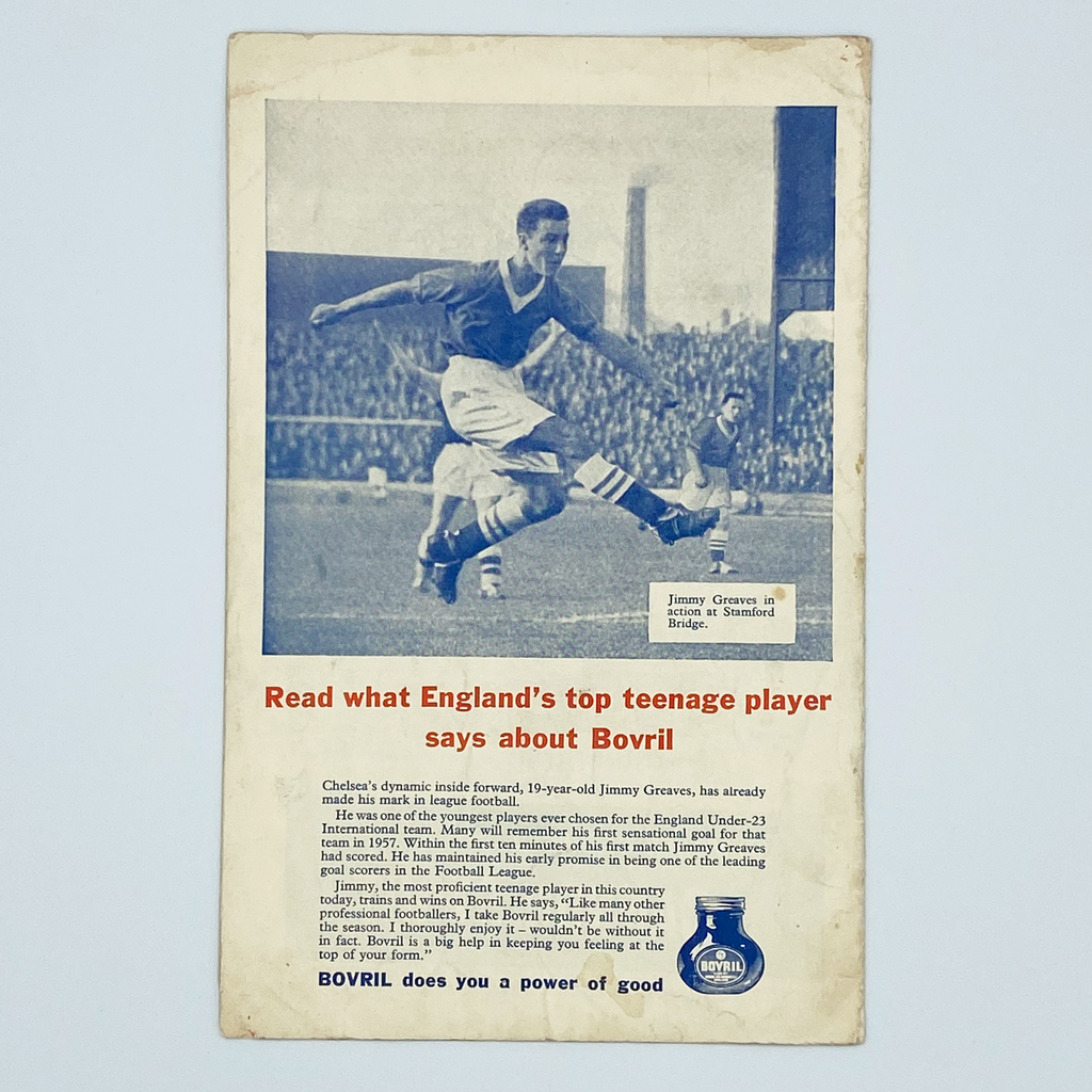 England vs Italy Programme & Ticket (6 May, 1959)
