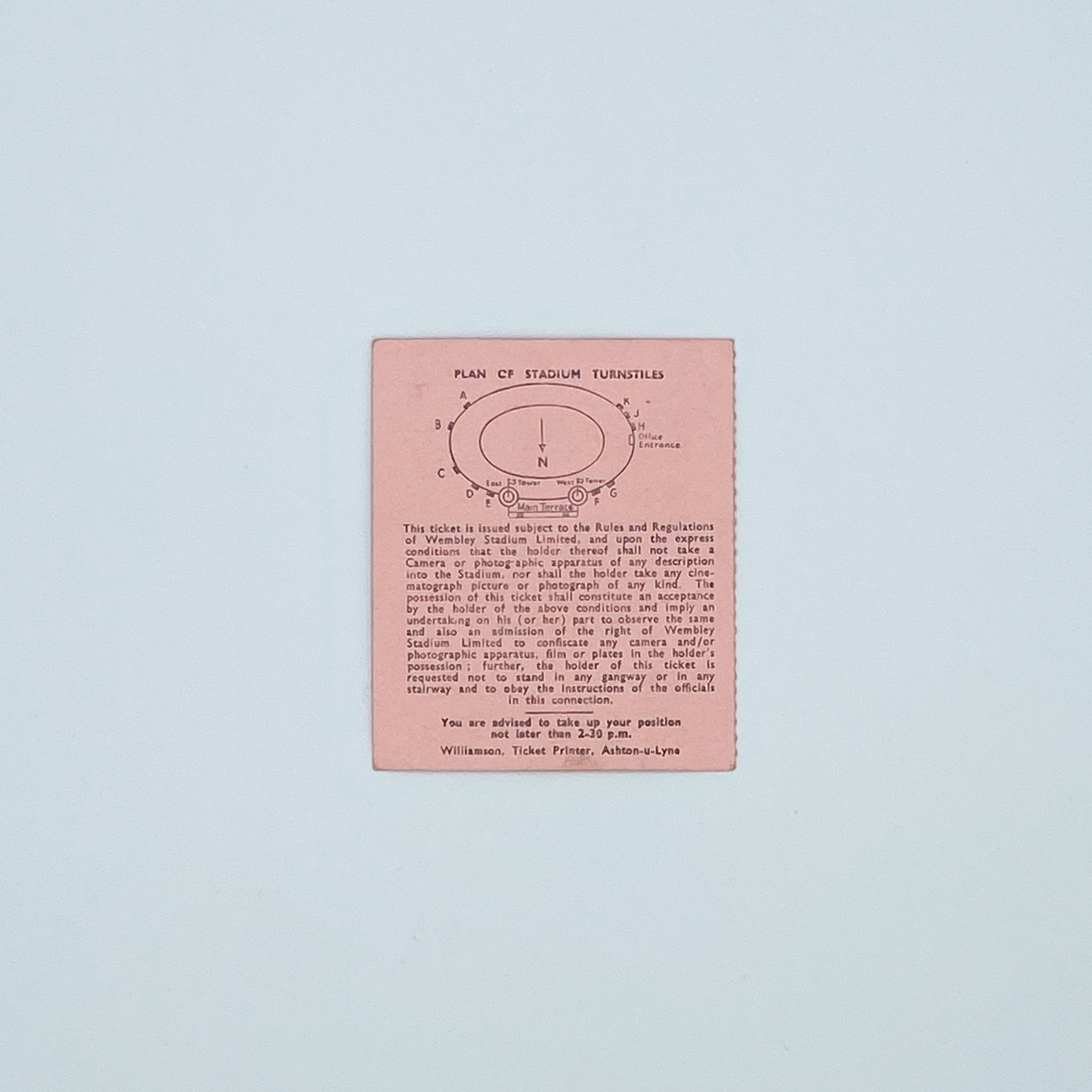 England vs Italy Programme & Ticket (6 May, 1959)