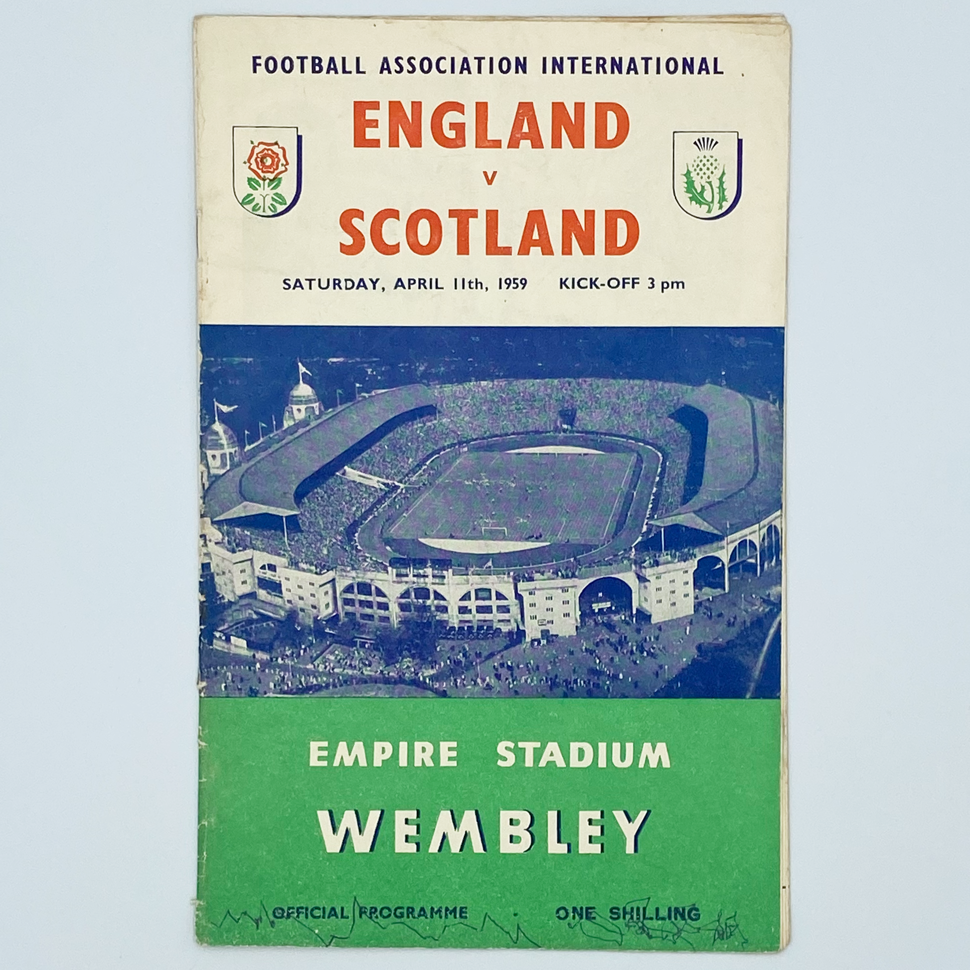 England vs Scotland Programme & Ticket (11 April, 1959)