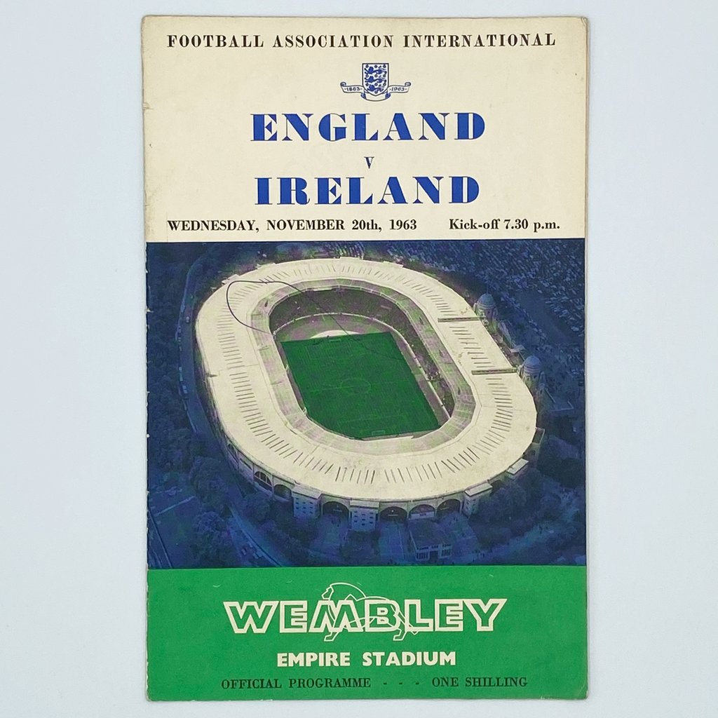 England vs Northern Ireland Programme & Ticket (20 November, 1963)