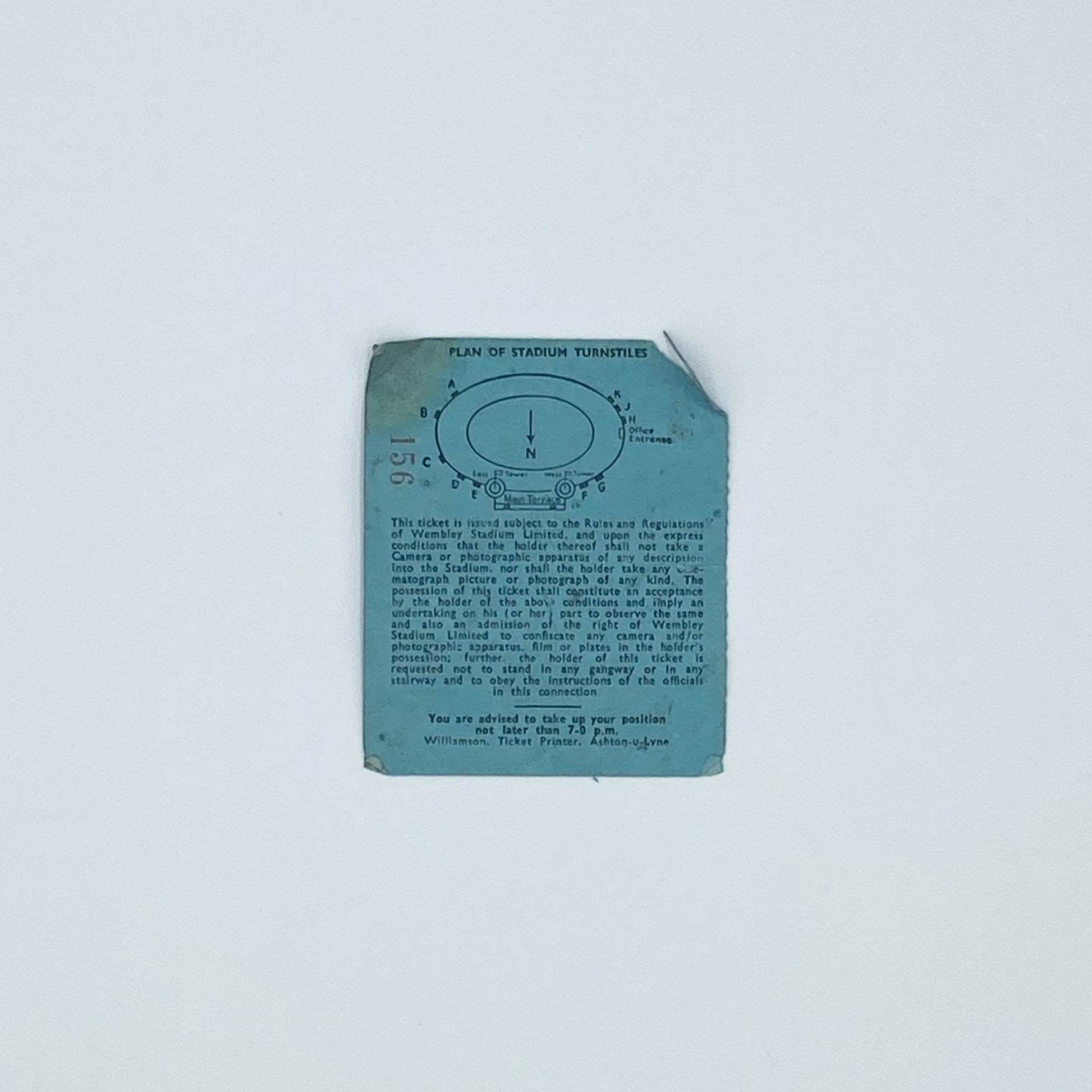 England vs Northern Ireland Programme & Ticket (20 November, 1963)