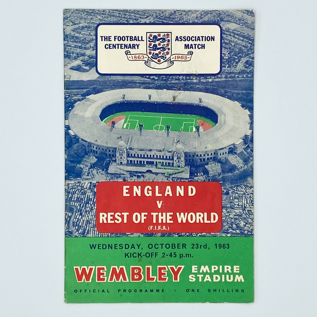 England vs Rest of the World Programme & Ticket (23 October, 1963)