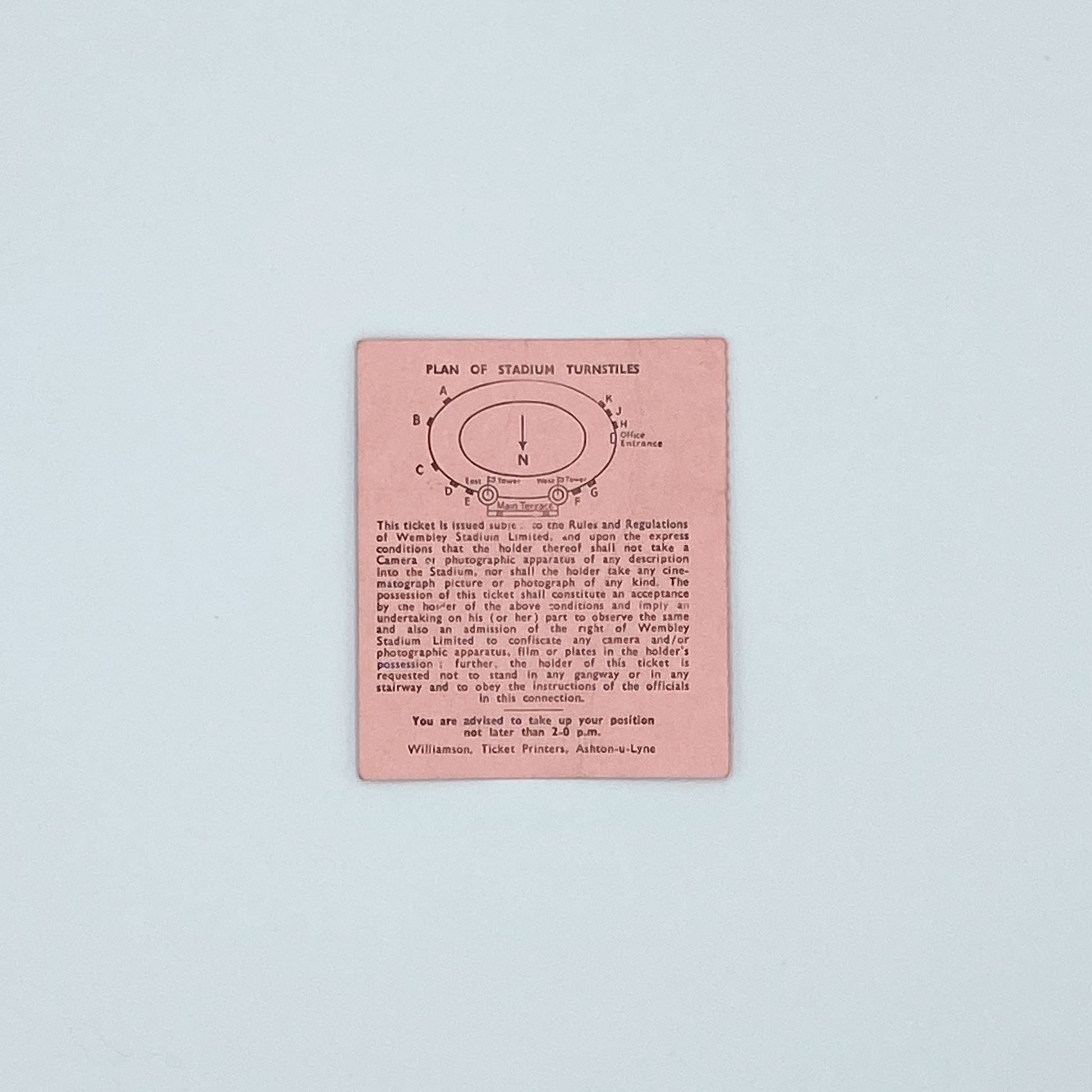 England vs Wales Programme & Ticket (23 November, 1960)