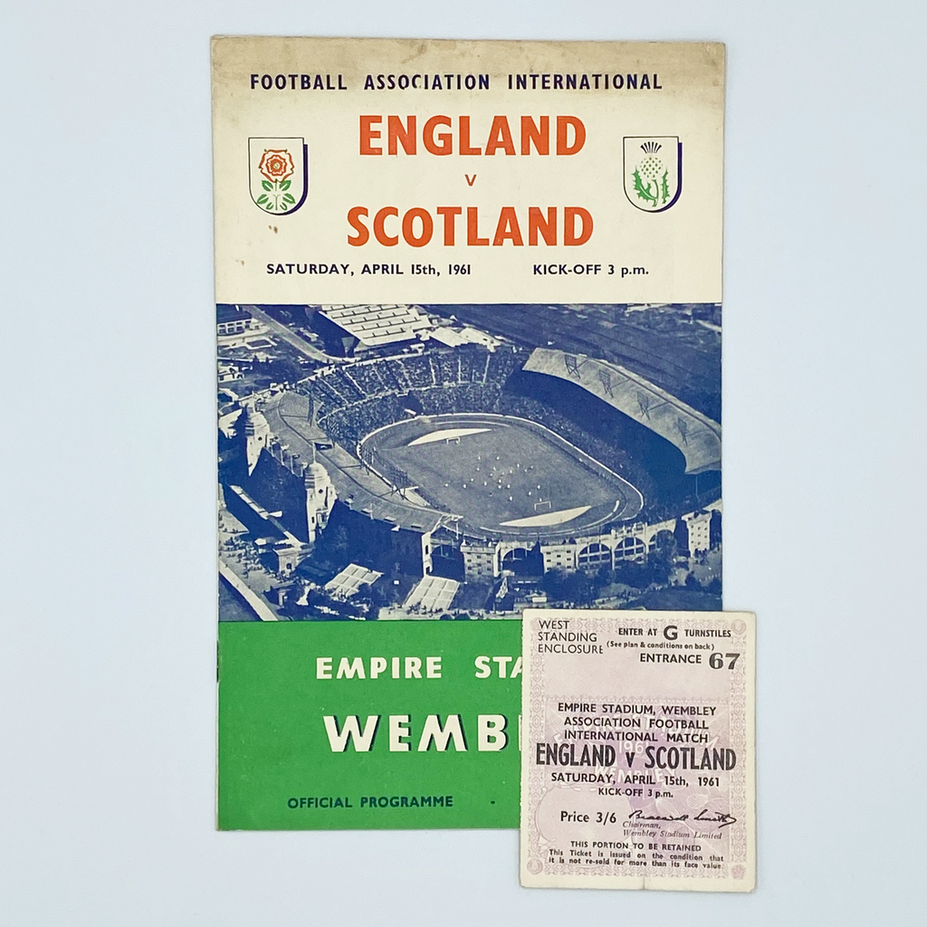 England vs Scotland Programme & Ticket (15 April, 1961)