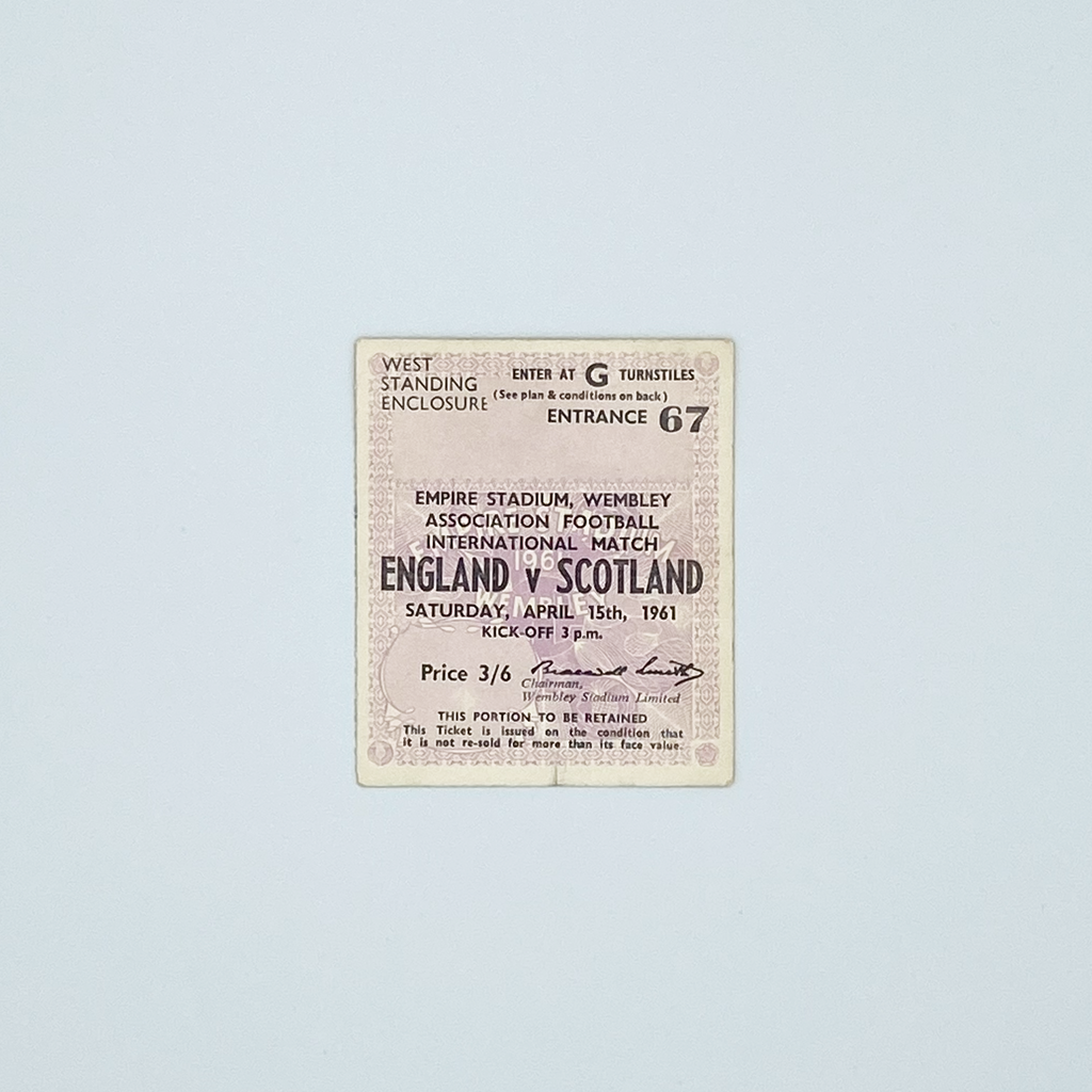 England vs Scotland Programme & Ticket (15 April, 1961)